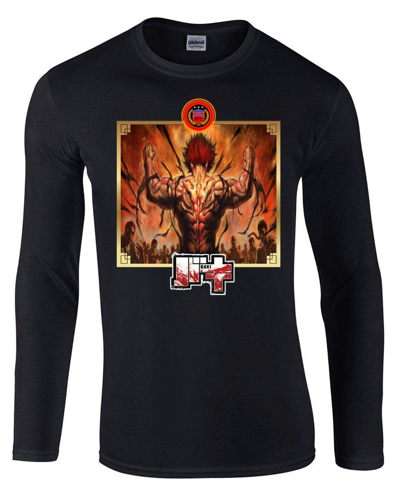Burai Outlet Baki The Grappler Anime Unisex Long Sleeve T-Shirt - Casual Wear for Anime Fans & Street Fashion