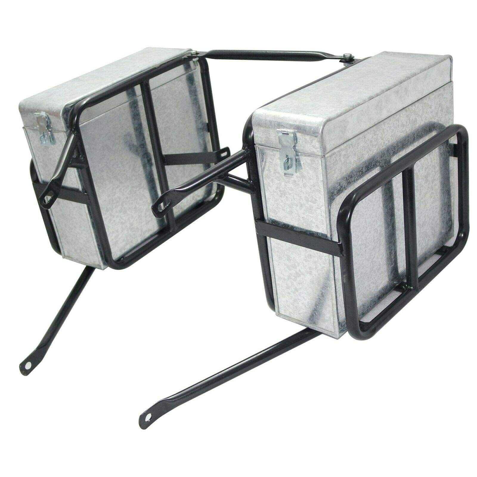Royal Enfield UCE Motorcycle Luggage Pannier Carrier Set with Lockable Case Box - Durable Side Bags for Adventure Touring & Long-Distance Travel