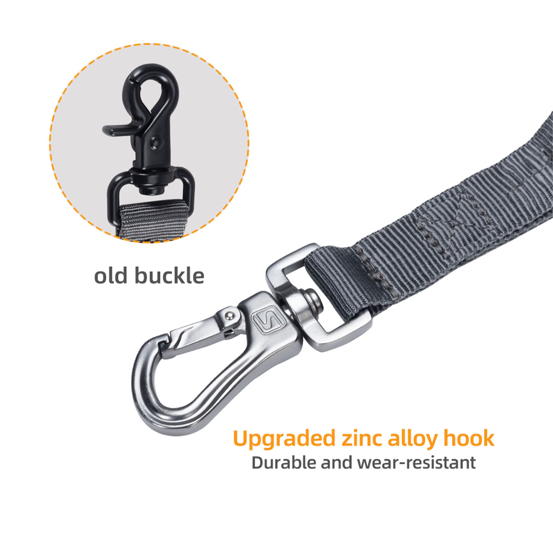 Tactical Dog Collar - Adjustable Nylon K9 Collar with Bungee Leash for Military & Police Dogs - Perfect for Training, Outdoor Adventures & Security Work