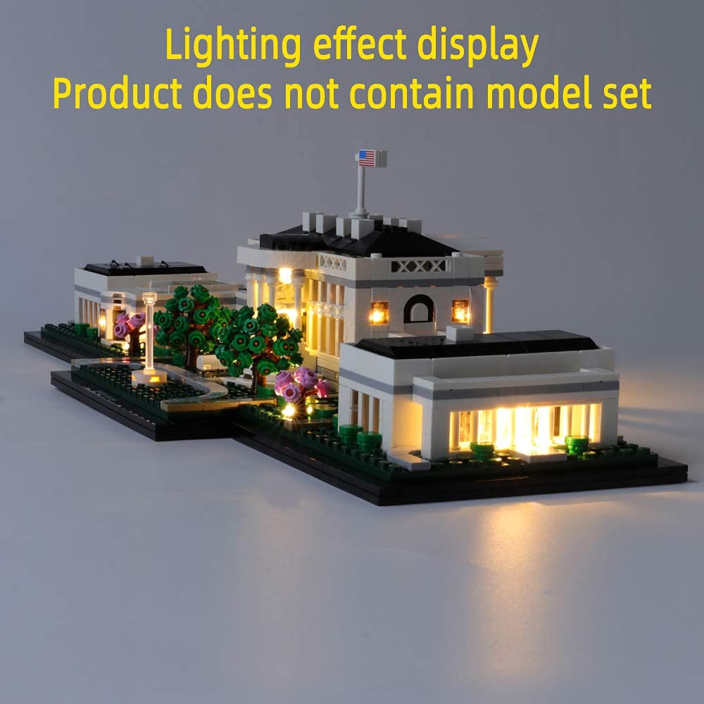 GEAMENT LED Lighting Kit for The White House - Compatible with Lego Architecture 21054 Building Set (Bricks Not Included) | Perfect for Model Display, Home Decor & Gift Giving