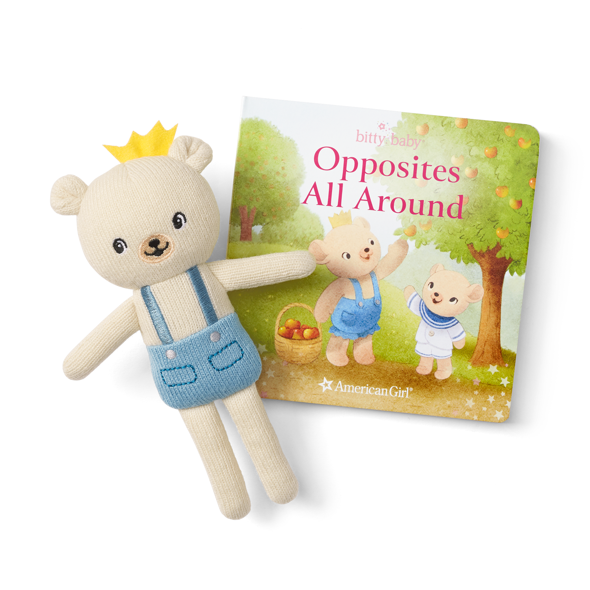 Bitty Baby® Doll #4 in Soft Blue with Bear Friend & Board Book - Perfect for Pretend Play, Gift Giving, and Early Childhood Development