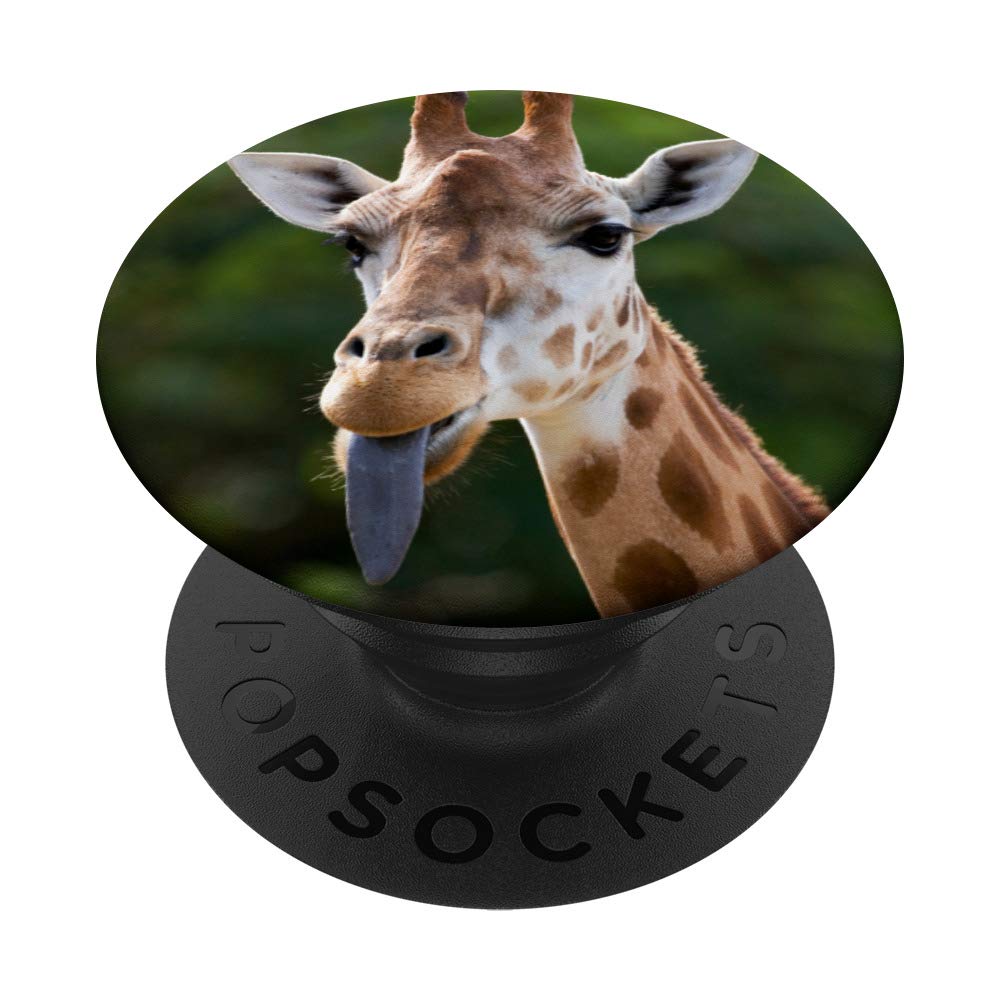 Funny Giraffe PopSockets PopGrip - Swappable Phone & Tablet Stand with Cute Animal Design - Perfect Gift for Giraffe Lovers (Use for Phone Grip, Selfie Stick, or Desk Stand)