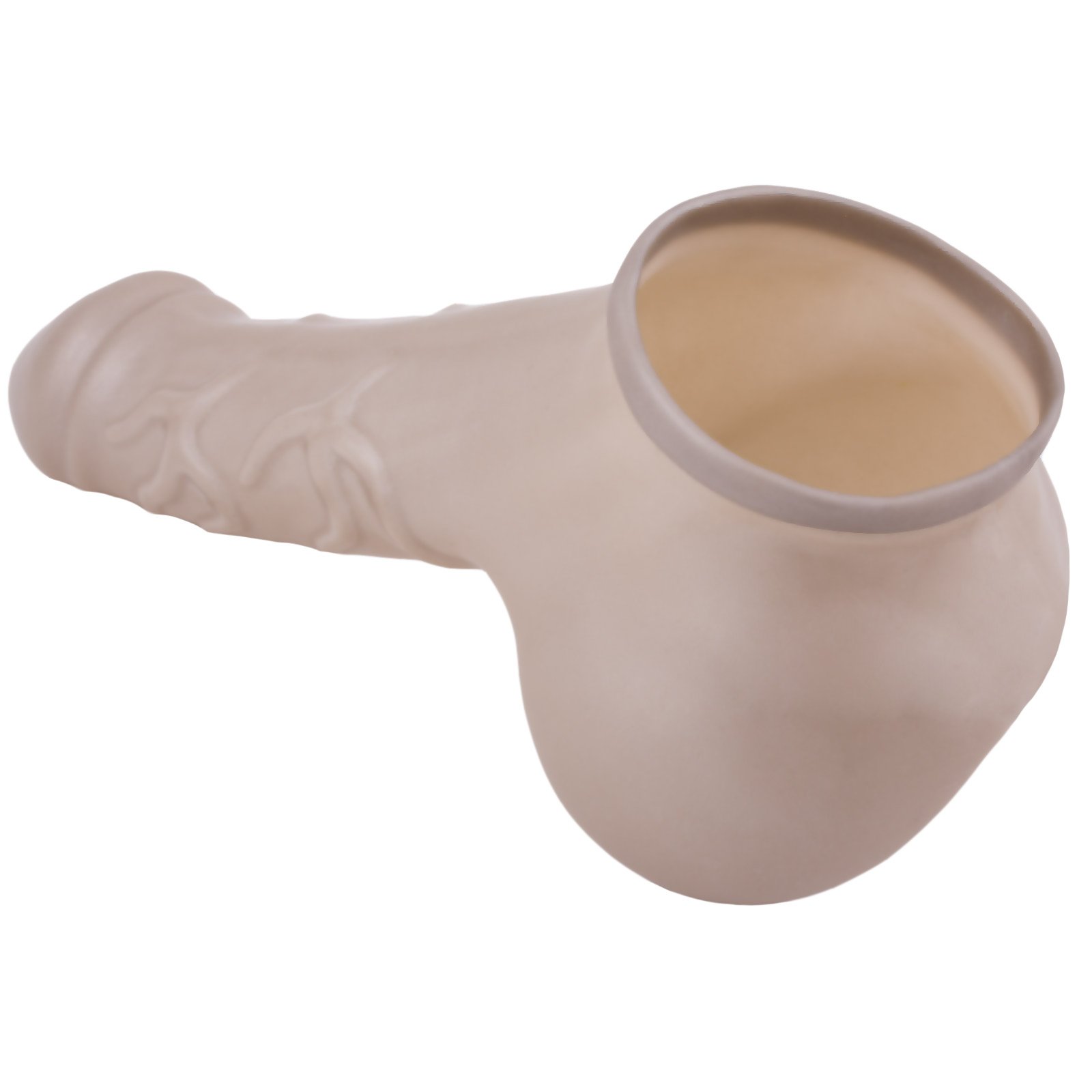 Premium Silver Latex Penis Sheath - Permanent Condom Extender & Male Chastity Device | Long Cock Sleeve for Extended Pleasure & BDSM Play | Made in Berlin 