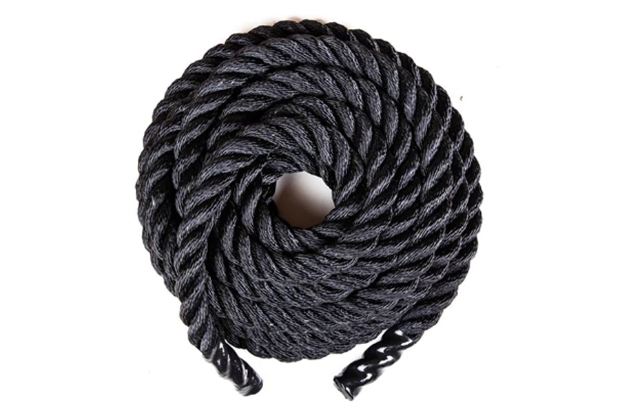 Warrior Battle Rope - Heavy Duty Graphite Training Rope for CrossFit, Gym & Home Workouts - Perfect for Strength Training, Endurance & Fitness Routines