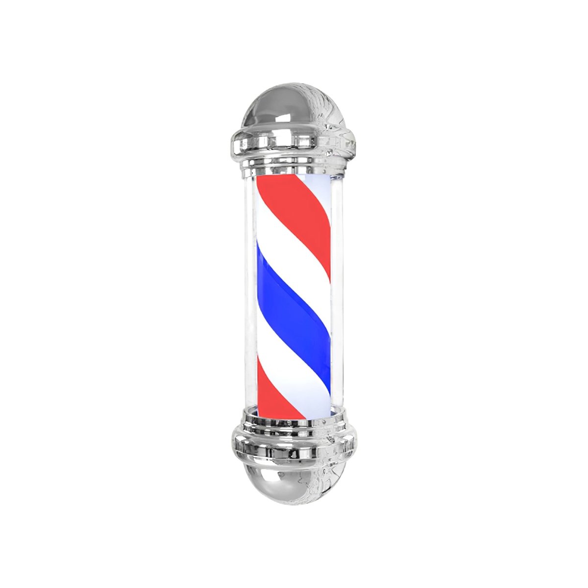 26in LED Blue Red Stripes Rotating Barber Shop Pole - BP 844 | Vintage Barber Decor for Salon, Man Cave & Retro Home Decor