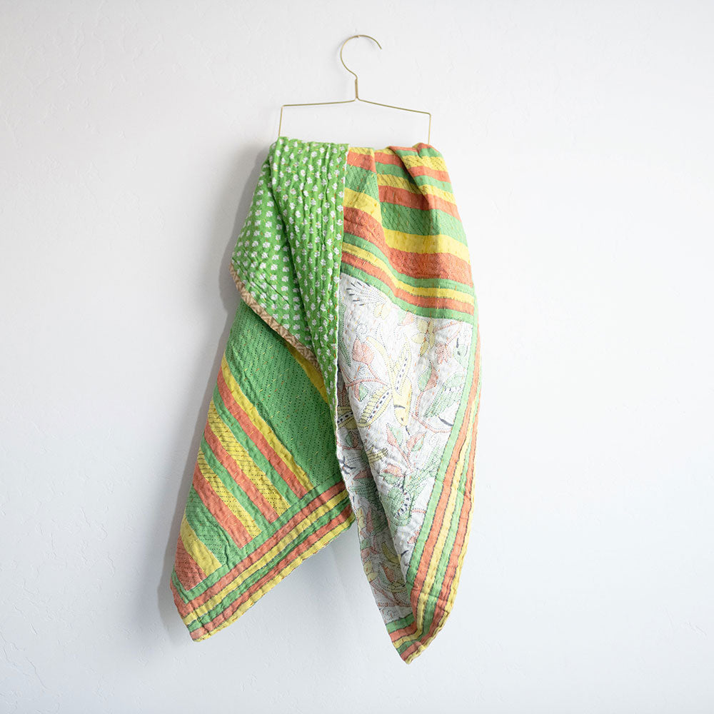 Soft Kantha Baby Blanket CB9089 - Handmade Cotton Swaddle Blanket for Newborns & Infants - Perfect for Nursery, Stroller, and Gift Giving