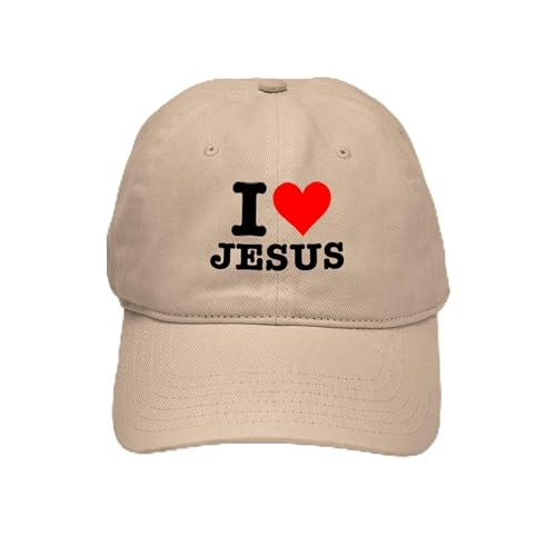 Khaki - I Heart Jesus Cap