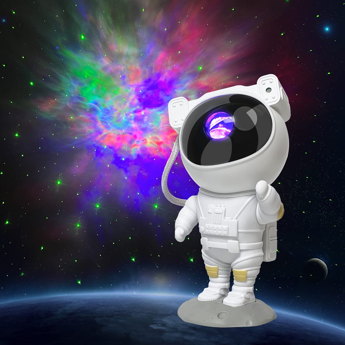 Galaxy Night Light Projector with Timer & Remote - Astronaut Space Buddy Nebula Light for Kids Room Decor, Gaming Room, Christmas Gift Ideas - Perfect for Bedtime, Relaxation & Sensory Play