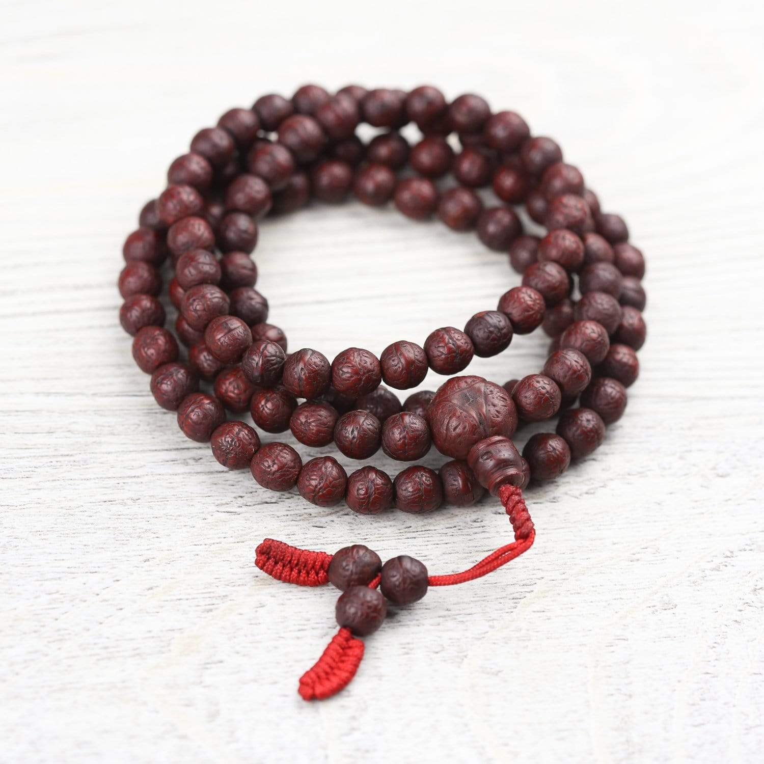 Authentic Bodhi Seed Mala Prayer Beads - 108 Meditation Beads for Yoga, Mindfulness & Spiritual Practice - Buddhist Prayer Necklace for Stress Relief & Zen Meditation