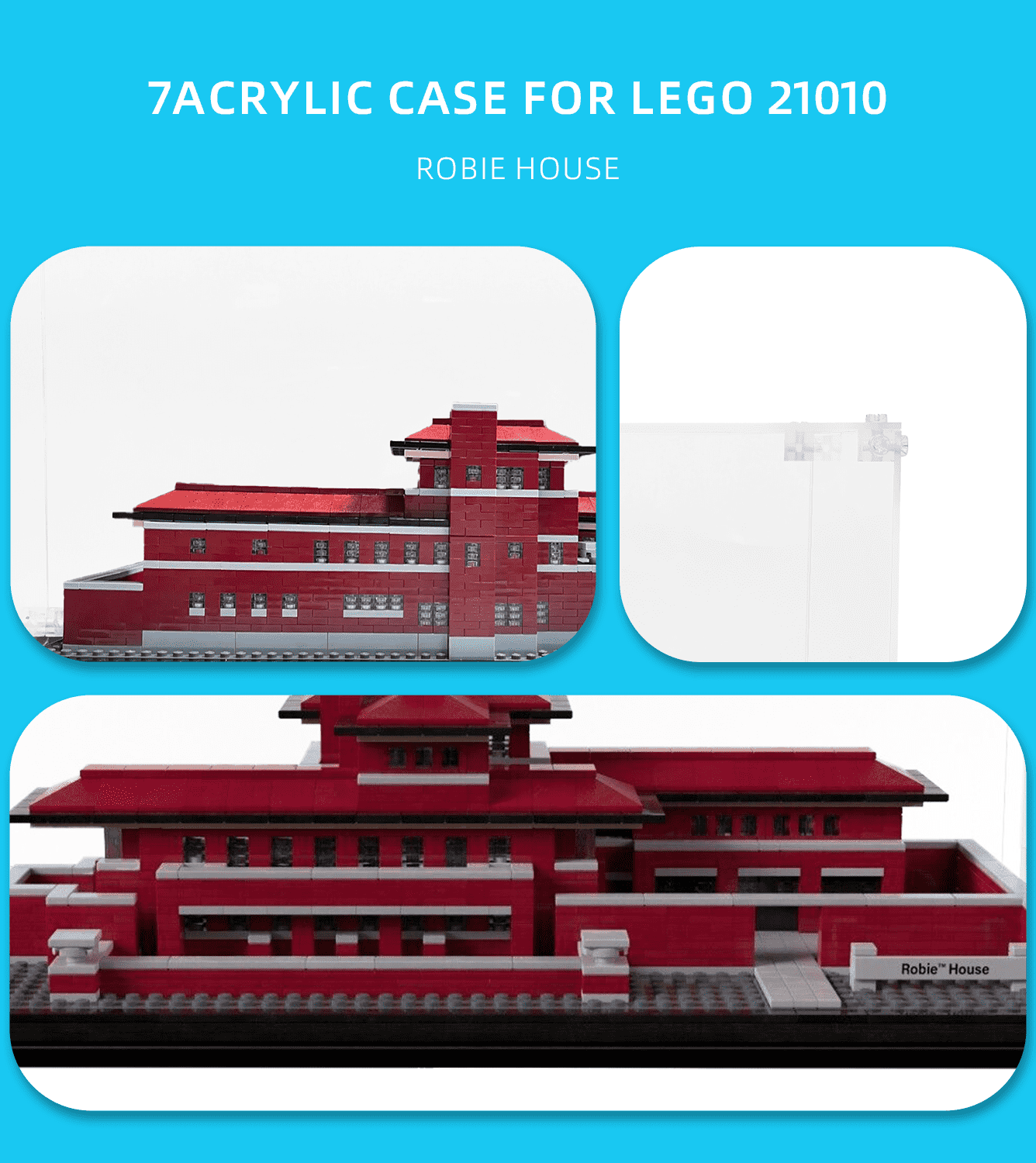 LEGO Robie House 21010 Display Case - Clear Acrylic Protection Box for Collectible Building Sets - Perfect for Showcasing & Preserving Your LEGO Architecture Collection