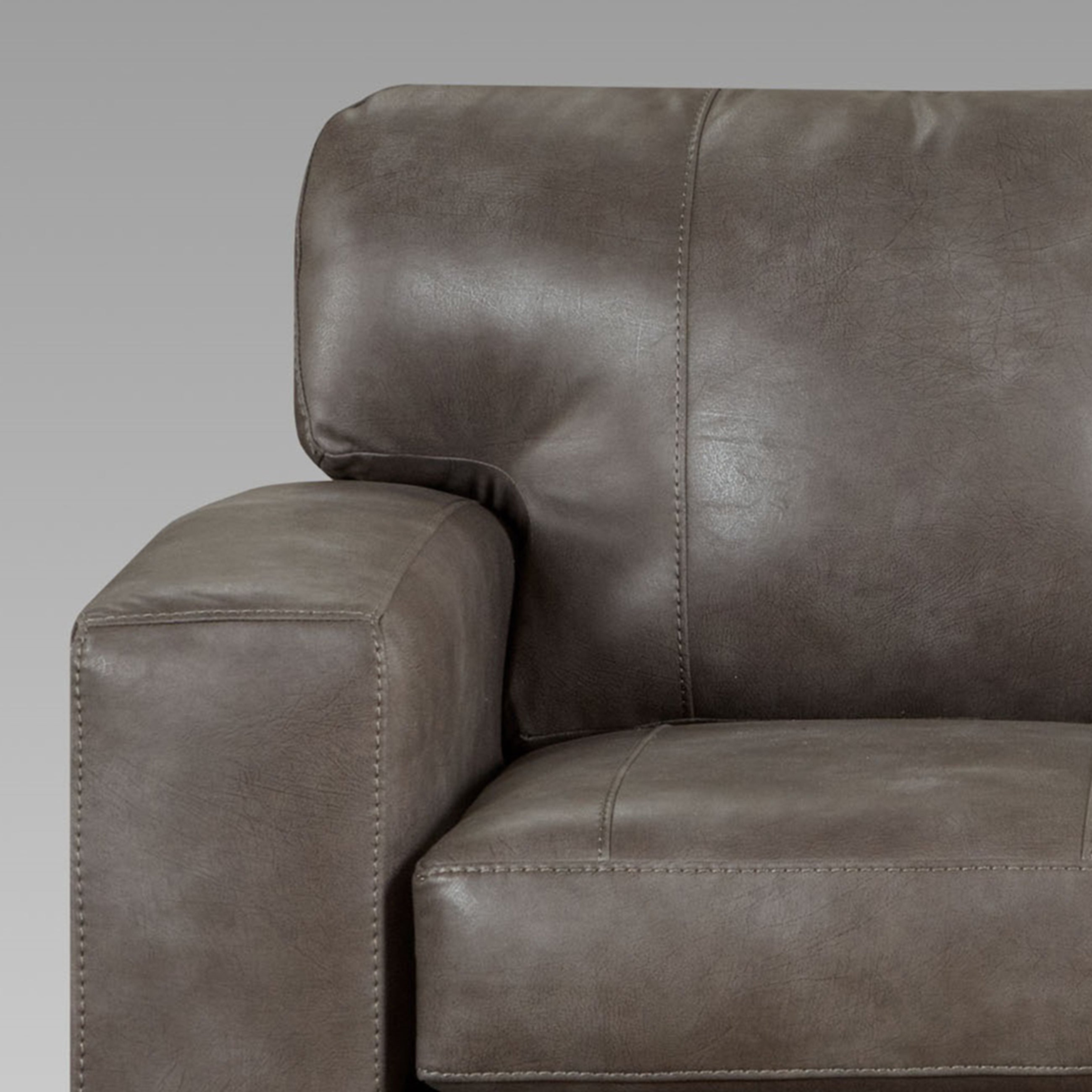 Noel Weathered Brown Faux Leather Loveseat - Stylish Small Sofa for Living Room, Apartment, Office - Perfect for Cozy Seating & Home Decor