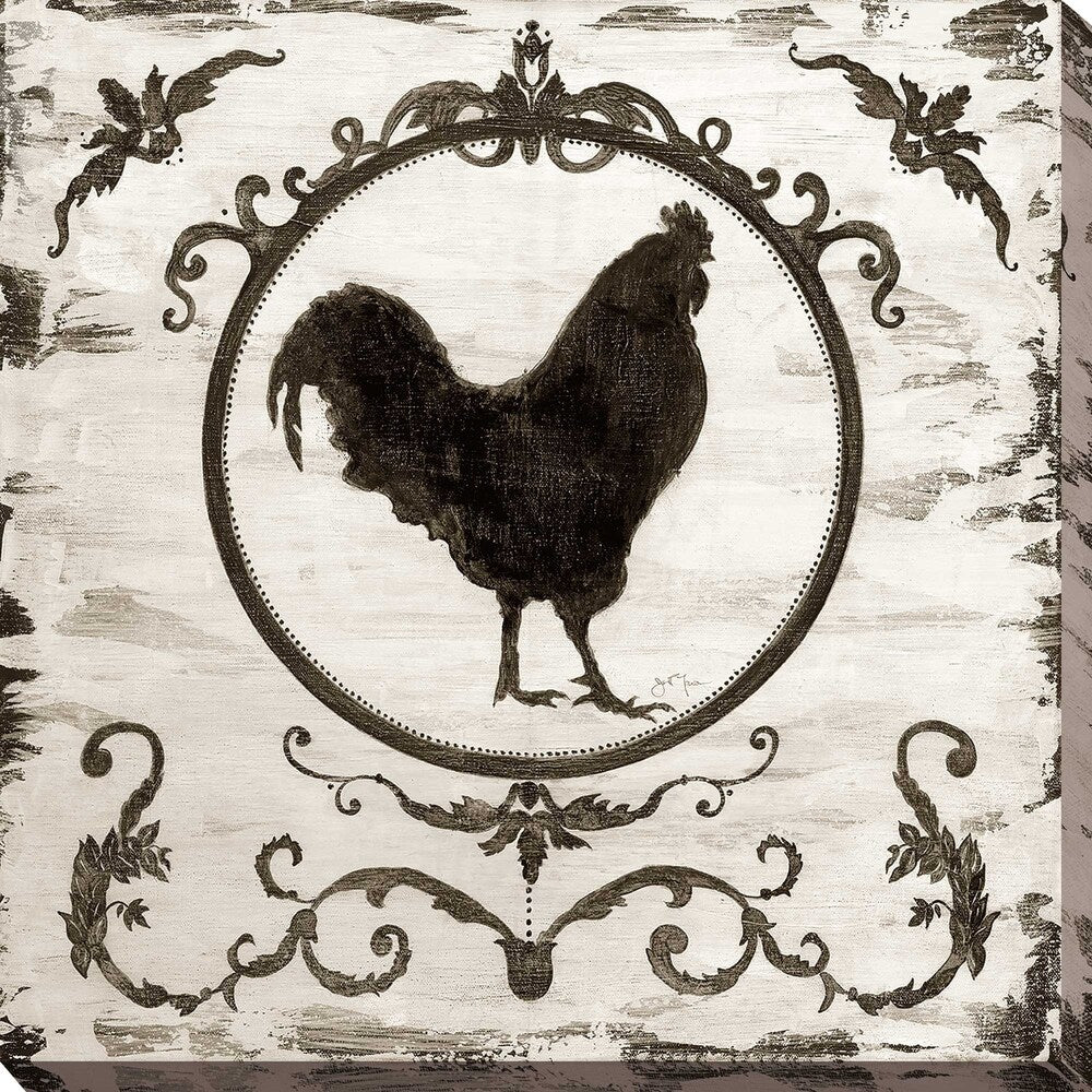 Berkshire Rooster Canvas Print by Tava Studios - Brown Rooster Wall Art for Farmhouse, Country Kitchen & Rustic Home Decor