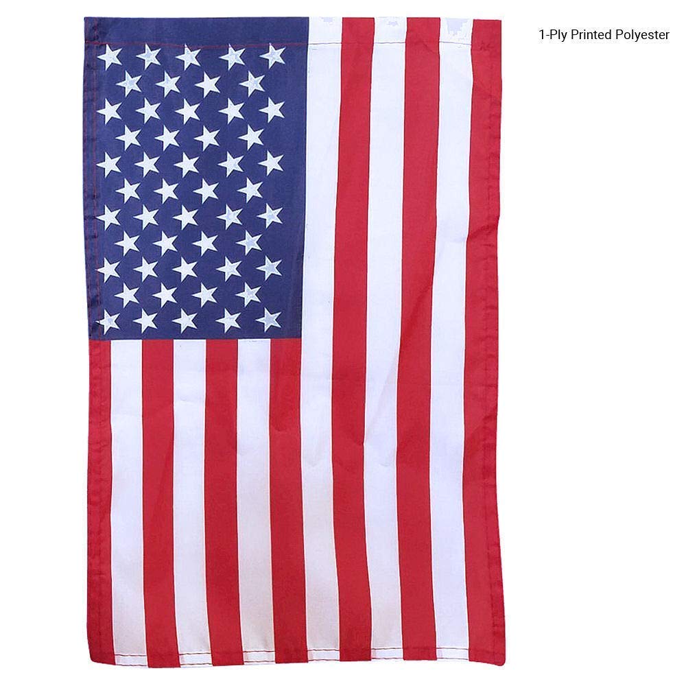 Utah State University Garden Flag & USA Flag Pole Holder Set - Durable Outdoor College Banner Display for Porch, Yard, and Campus Decor