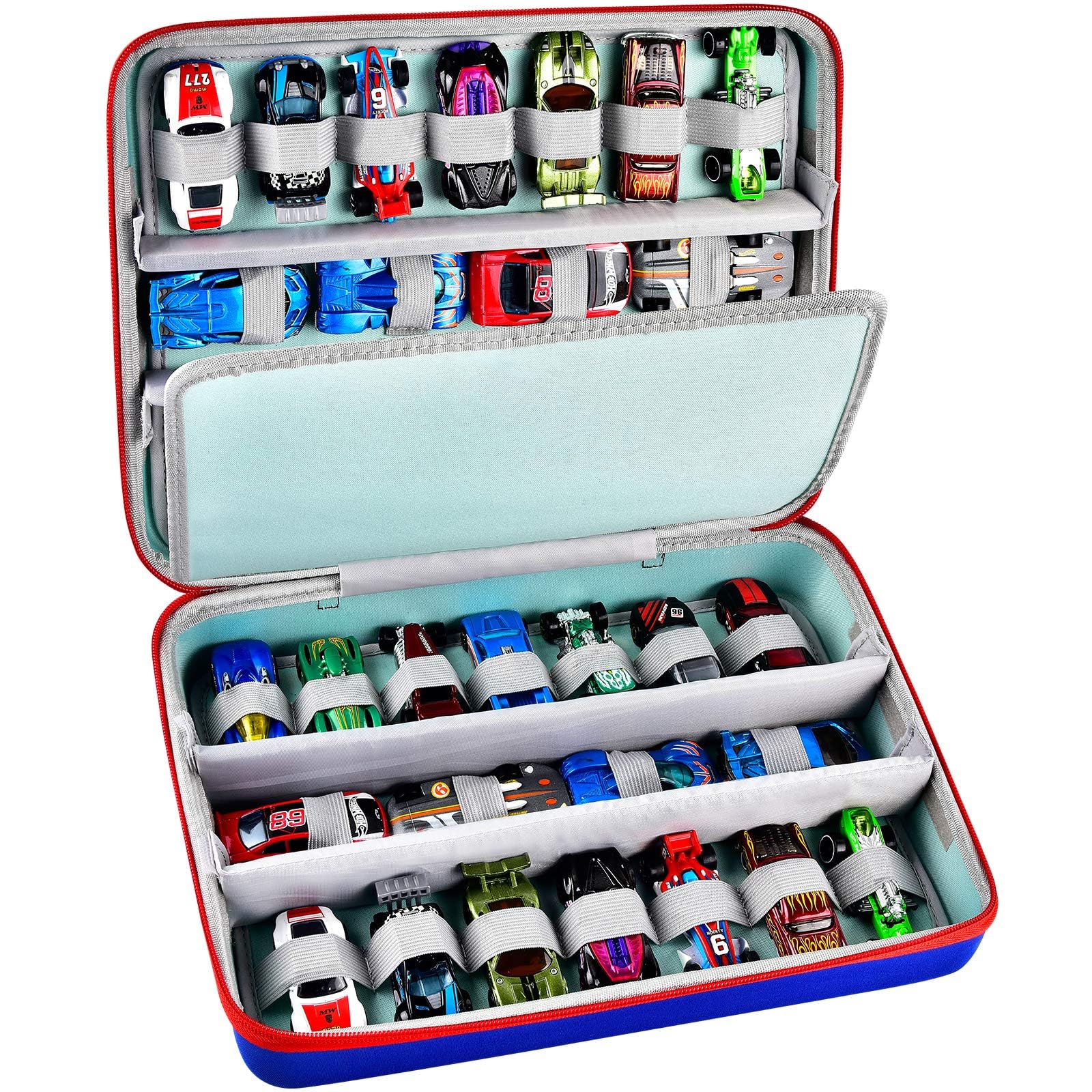 GWCASE Toy Car Organizer Storage Case - Compatible with Hot Wheels & Matchbox Cars, Diecast Mini Model Vehicle Carrying Container Bag (Box Only) - Perfect for Kids' Room Organization & Travel Toy Storage