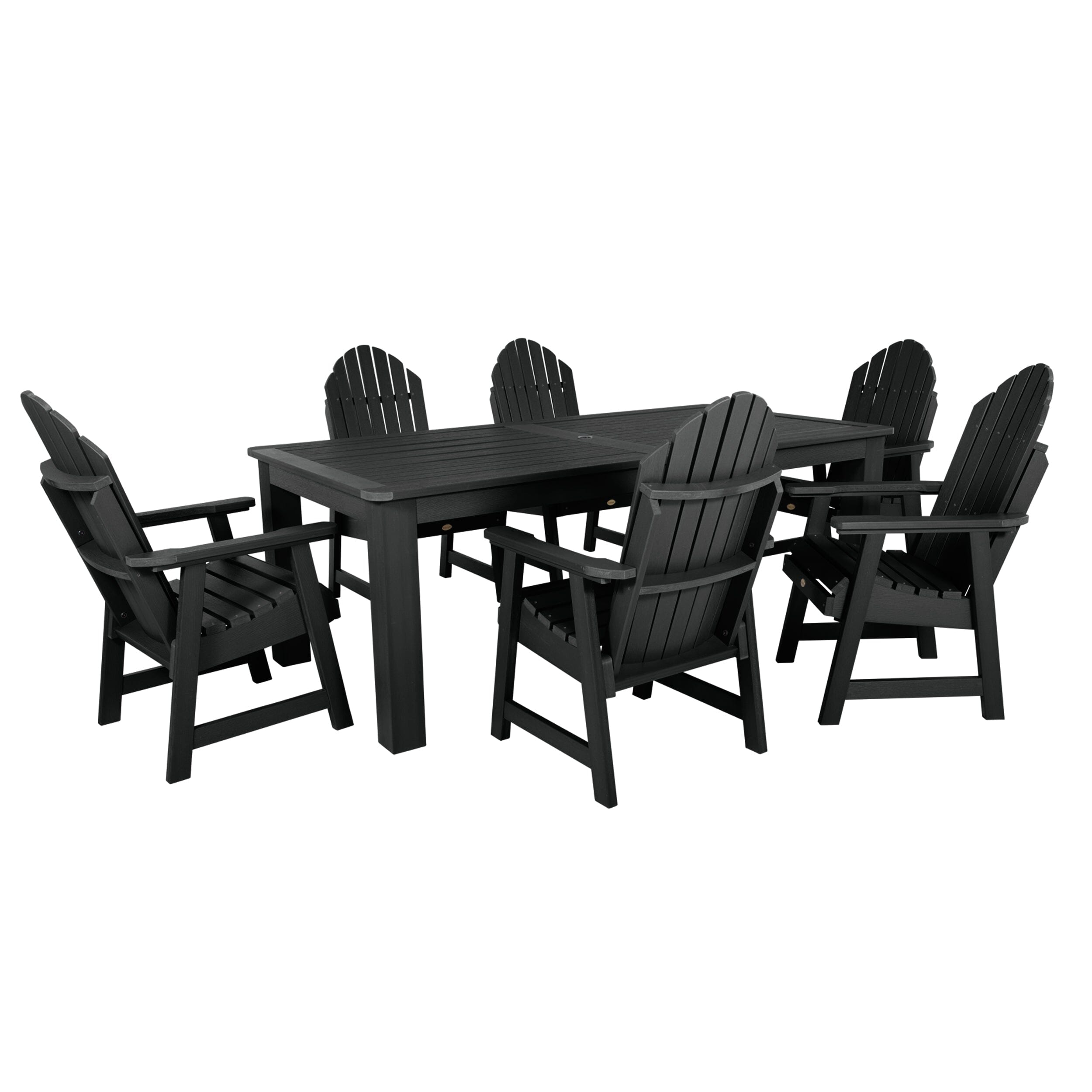 Premium Hamilton 7-Piece Outdoor Dining Set 42x84 Inches - Patio, Garden, Backyard Furniture for Dining & Entertaining