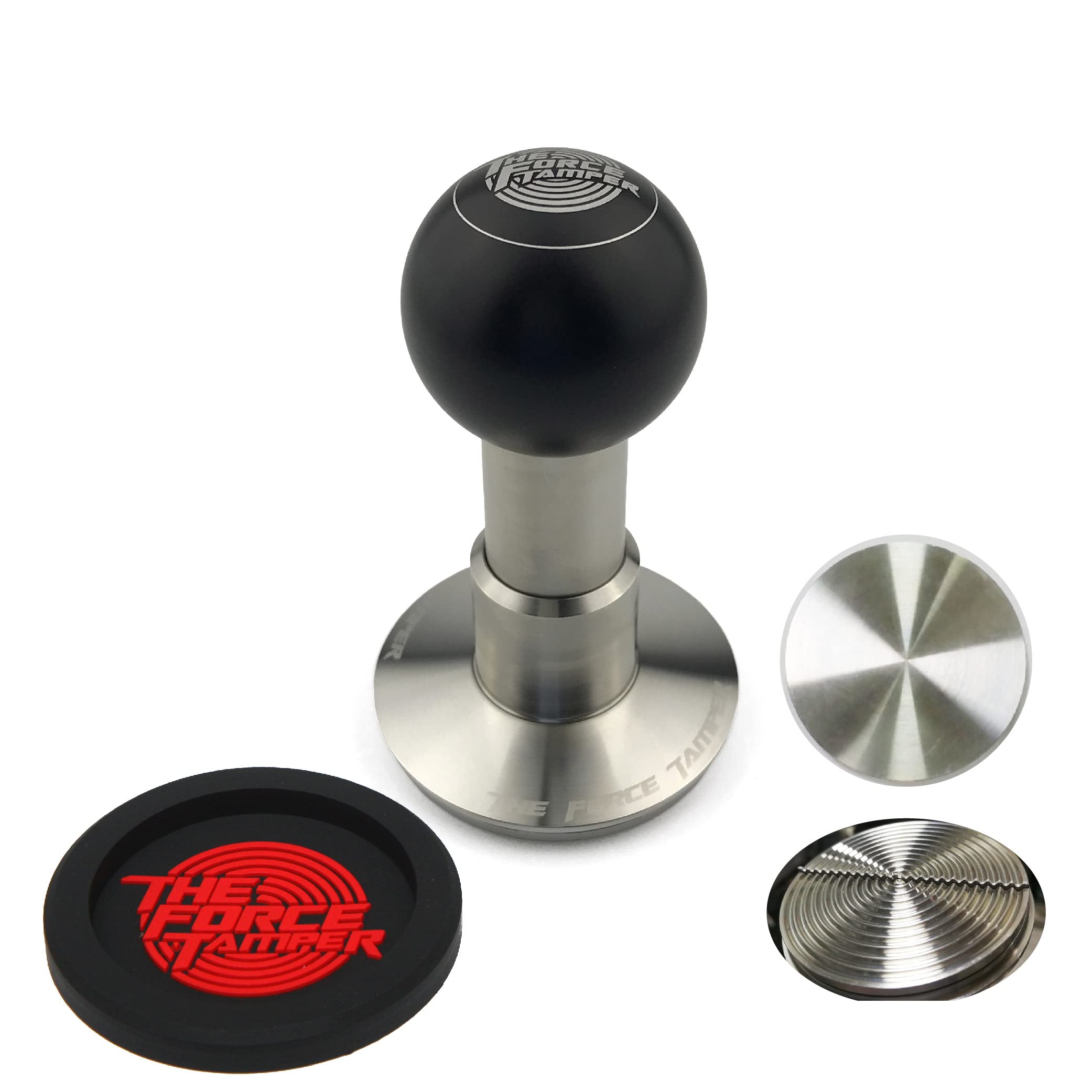 Automatic Coffee Tamper with Adjustable Pressure & Auto-Leveling - 54mm Rippled Base for Espresso Machine (Perfect for Baristas & Home Brewing)