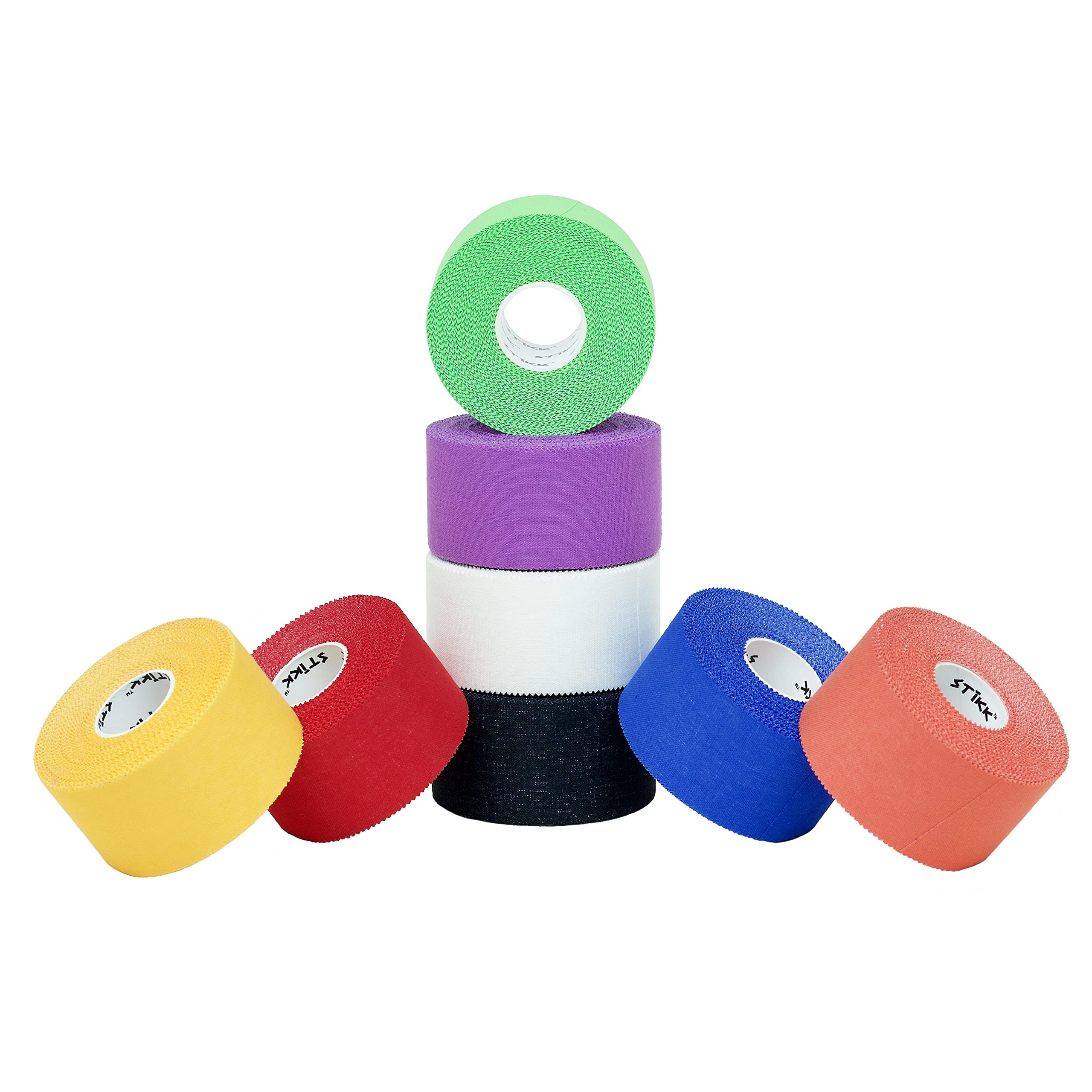 STIKK Athletic Sports Tape - 8 Pack Multi-Color Kinesiology Tape (1.5