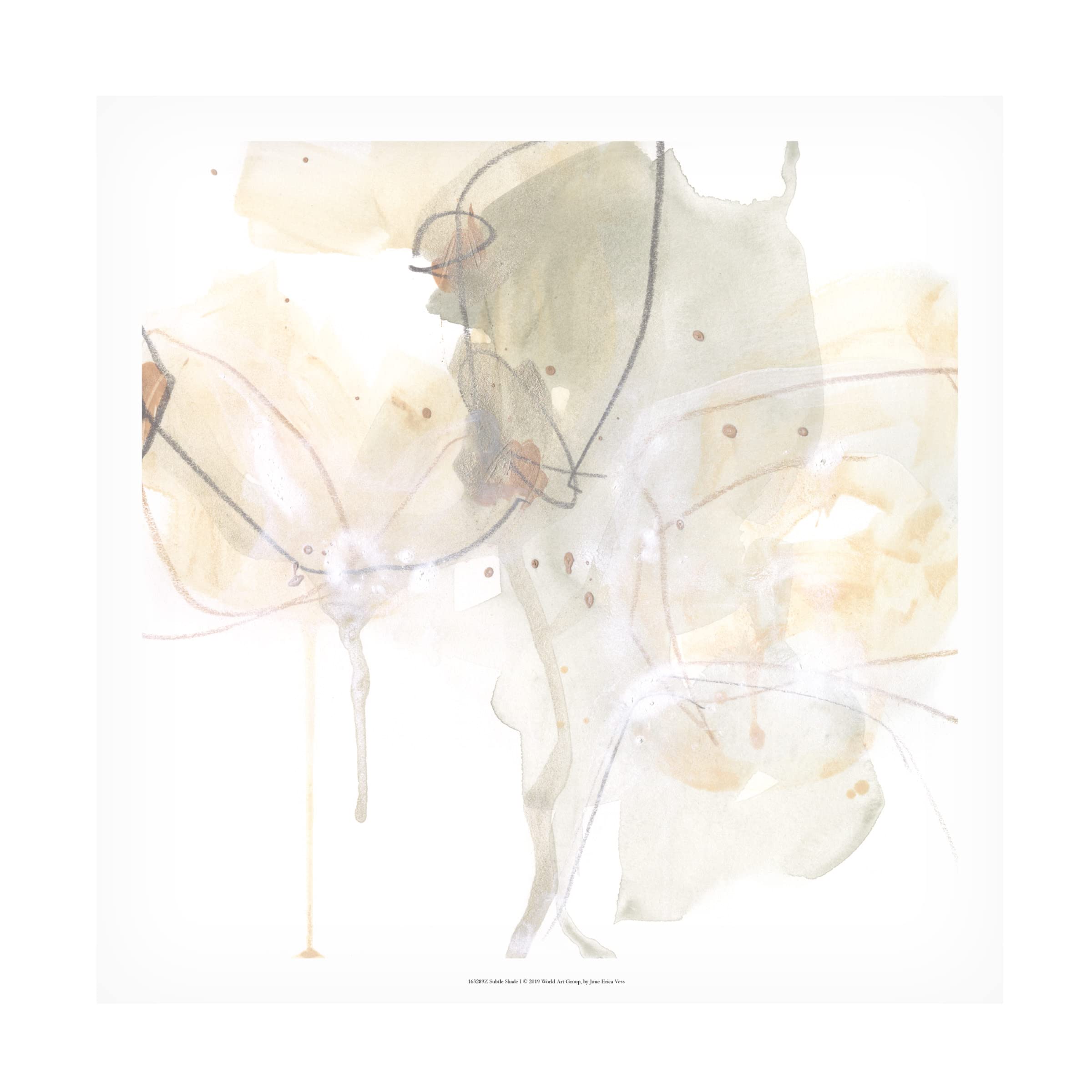 Trademark Fine Art 'Subtle Shade I' Canvas Wall Art Print by June Erica Vess - Modern Abstract Painting for Living Room, Bedroom & Office Decor