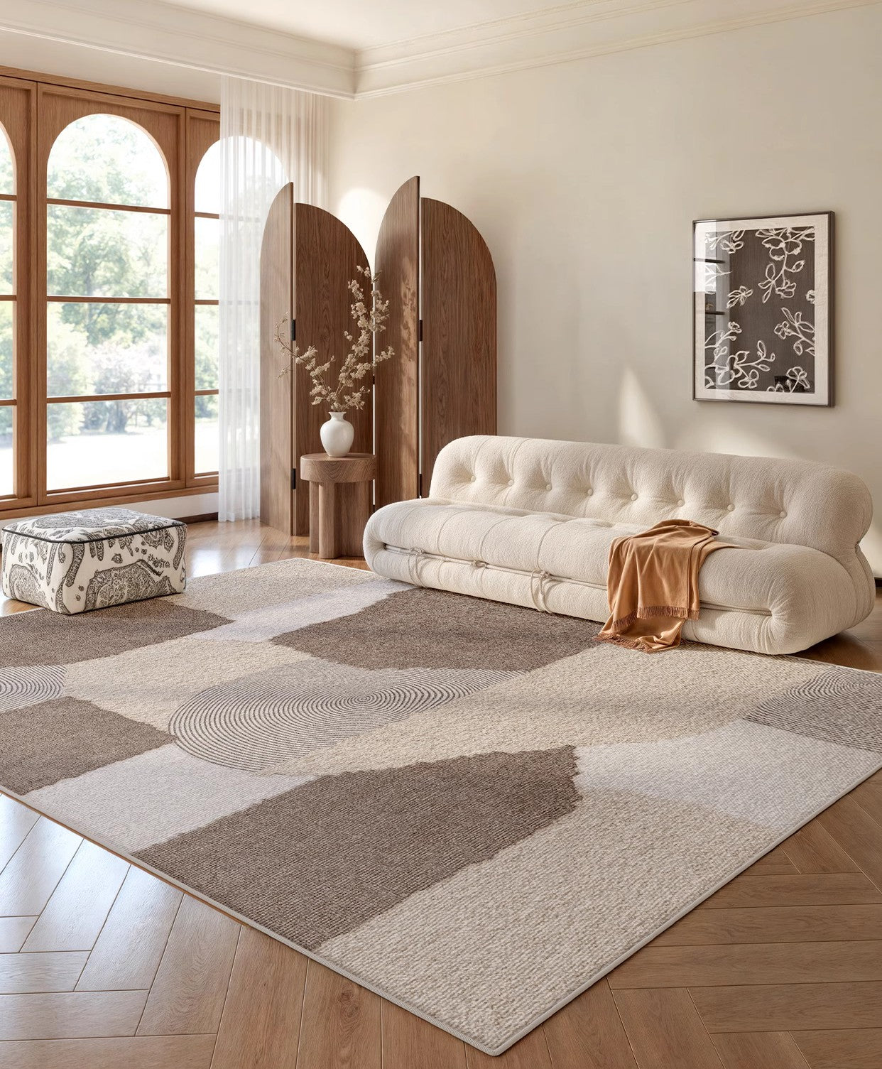 Modern Geometric Area Rugs - Large Contemporary Floor Carpets for Dining Room, Living Room & Bedroom | Non-Slip Soft Home Decor for Cozy Spaces