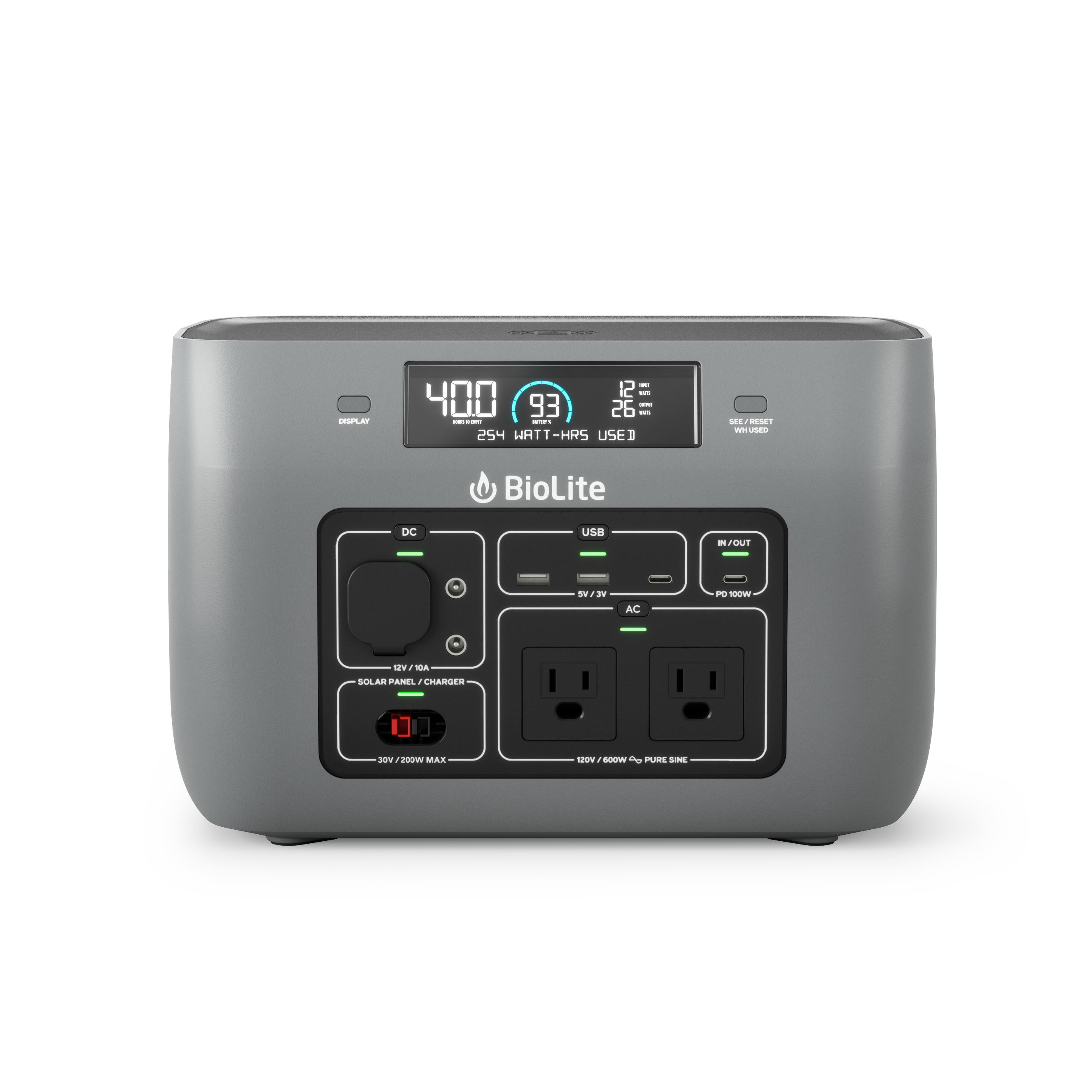 BaseCharge 600 Portable Power Station - 600W/500Wh Solar Generator for Camping, RV, Emergencies & Outdoor Adventures - Fast Charging, Lightweight & Quiet Backup Battery for Home & Travel