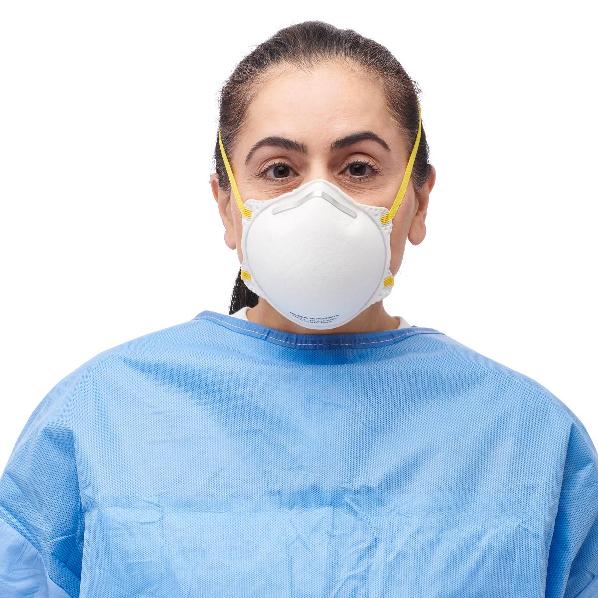 Medline N95 Cone Style Particulate Respirator Mask - NIOSH Certified for Dust, Pollen & Air Pollution Protection - Ideal for Construction, Healthcare & Daily Commuting