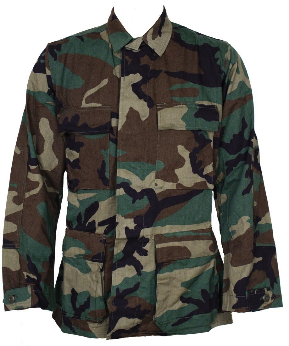 Authentic GI Woodland Camo BDU Shirt NYCO/Twill - Military Tactical Uniform Top for Outdoor Hunting, Airsoft & Survival | Durable Combat Shirt for Camping, Hiking & Tactical Training | Perfect for Paintball, Outdoor Adventures & Military Reenactments | Ideal for Wilderness Survival & Tactical Operations