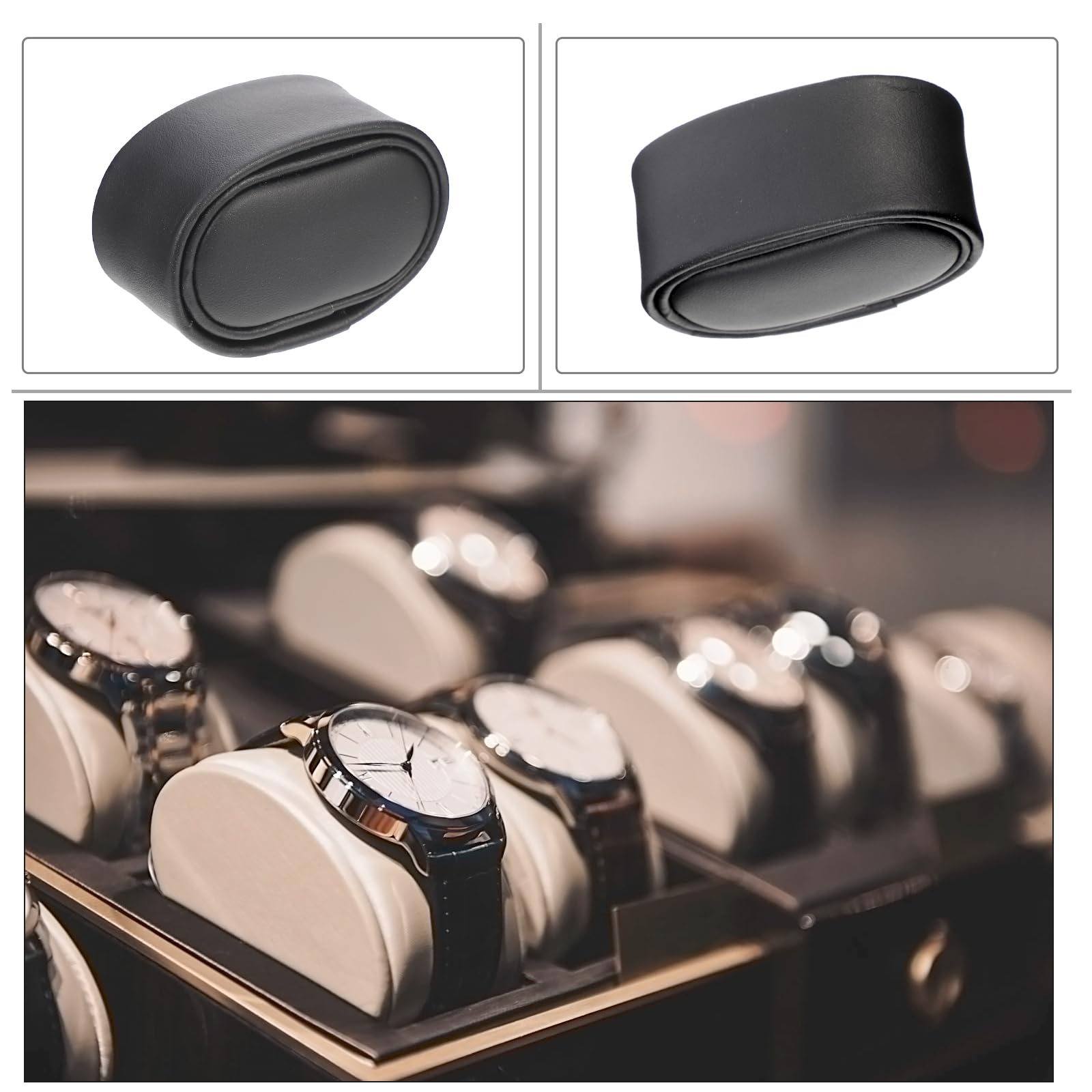 Luxury Leather Watch Winder Pillow - Soft Sponge Watch Display Holder for Storage & Protection - Replacement Watch Case Pillows for Jewelry Box & Travel Cases - Perfect for Watch Collectors & Gift Packaging