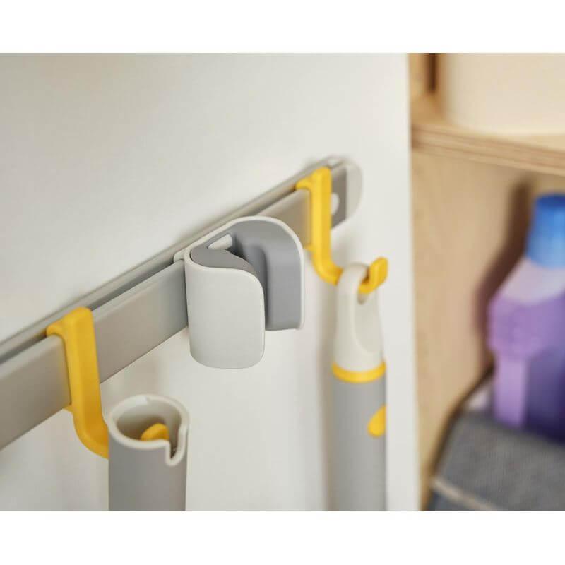 Joseph Joseph CleanTech Cleaning Tool Storage Rail - Organize Sponges, Brushes & Scrubbers - Space-Saving Bathroom & Kitchen Organizer for Easy Access & Drying