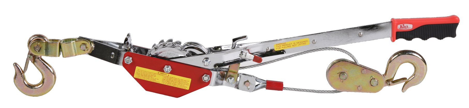 Koch 201120 Tradesman 2-Ton Double Gear & Double Pawl Cable Puller - Heavy Duty Wire Rope Pulling Tool for Construction, Electrical Work & Utility Maintenance
