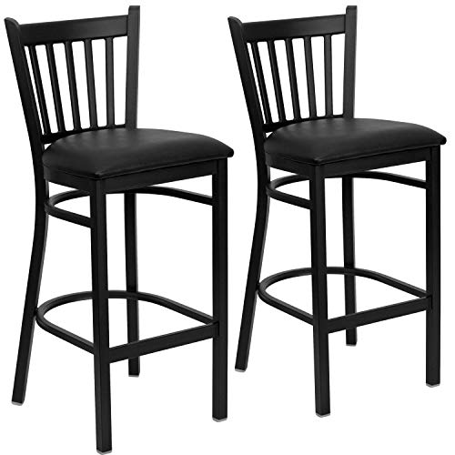 Black Vinyl Seat/Black Metal Frame
