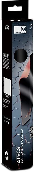 ATECS Soft Gaming Mousepad - Medium Size, Black - Perfect for PC, Laptop & Office Use