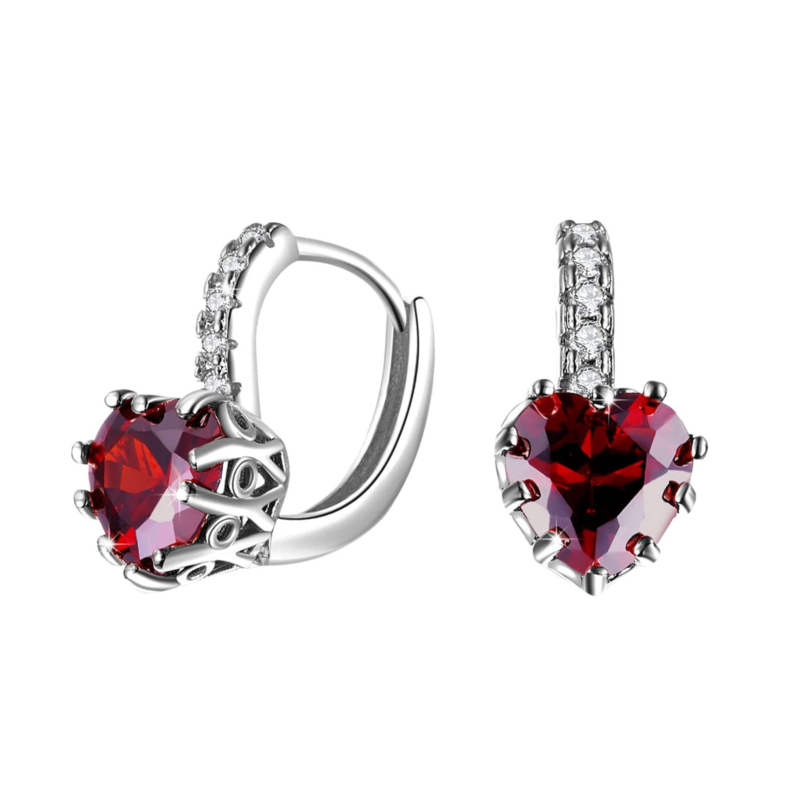 Heart-Shaped Zircon Wrap Stud Ear Cuff for Women & Girls - Elegant Earring Cuff for Parties, Dating & Everyday Wear