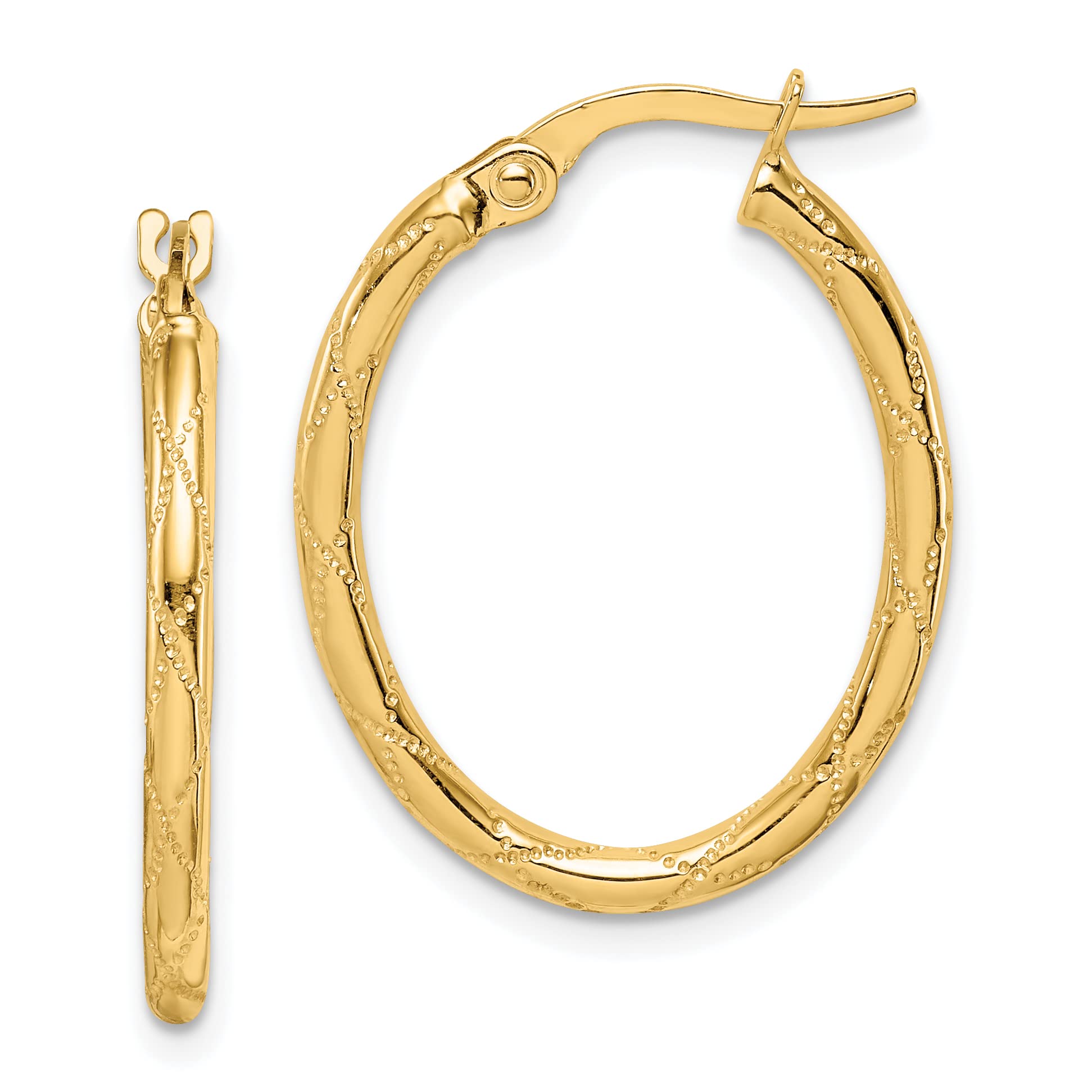 14K Yellow Gold Hoop Earrings for Women - Classic Circle Huggie Earrings for Everyday Wear, Gift Giving & Special Occasions