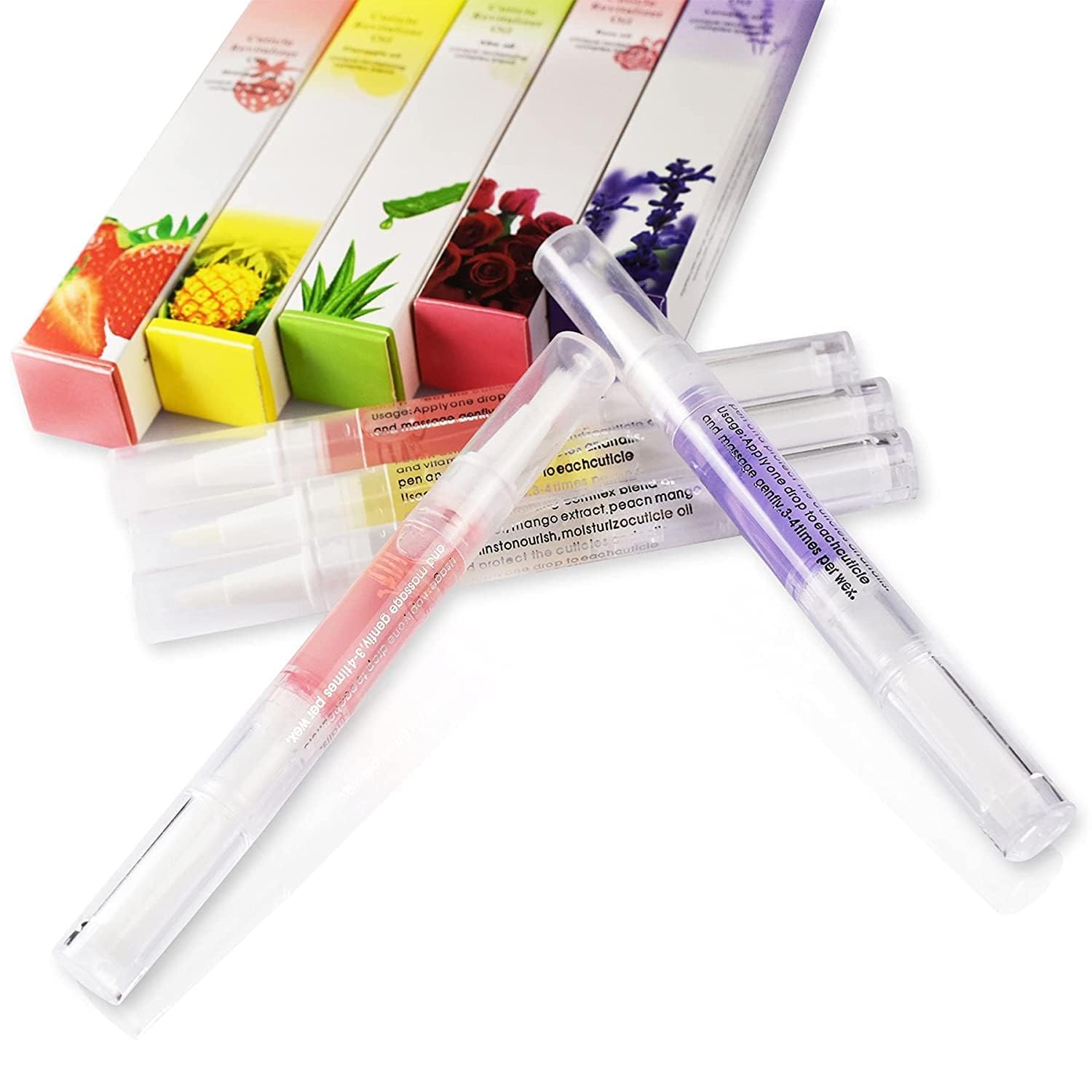 TWIREY Cuticle Oil Pen - Vitamin E Nail Repair Serum for Damaged Nails, Moisturizer & Growth Treatment (Assorted Color, Pack of 1) | Perfect for At-Home Manicures, Nail Salon Care & Travel Nail Essentials