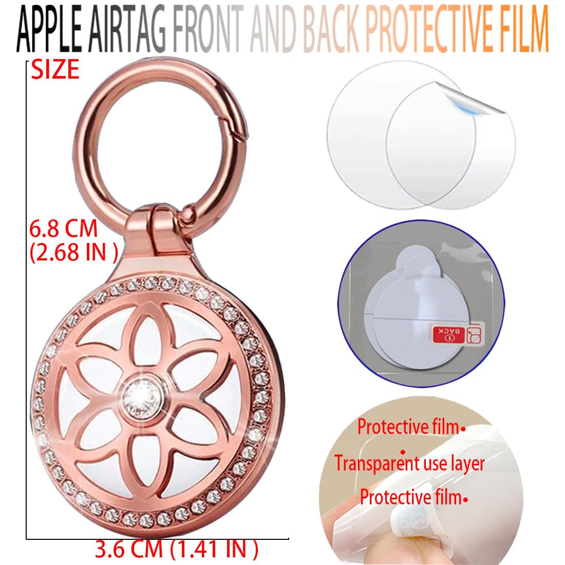 Premium Airtag Holder - Durable AirTag Sleeve & Keychain Case for Apple AirTag Tracker, Secure Key Ring & Protective Cover - Perfect for Keys, Luggage, Pets & Backpacks