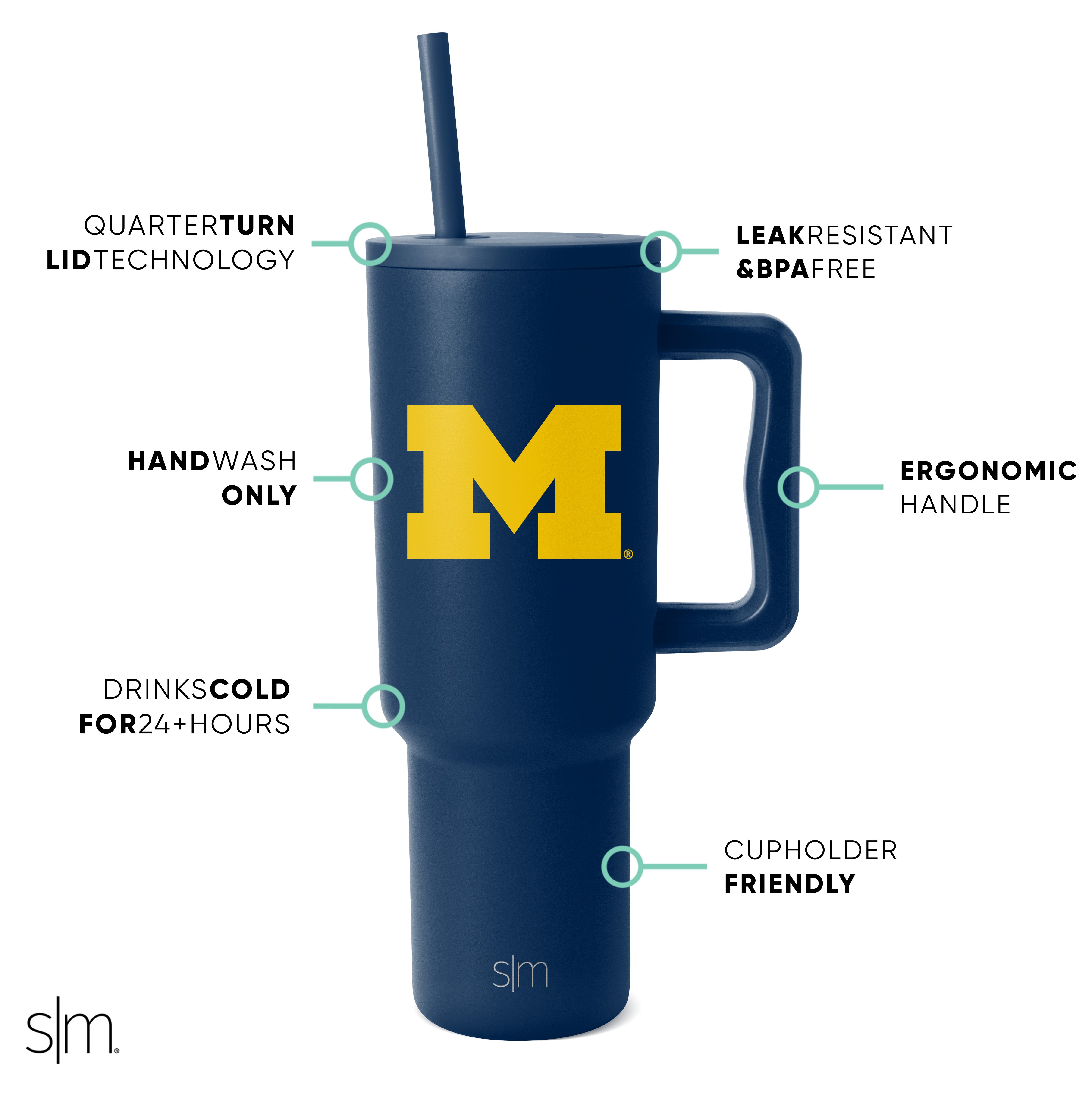 Insulated Stainless Steel Trek Tumbler - 20oz Leakproof Travel Mug with Lid for College Students - Perfect for Campus, Hiking & Outdoor Adventures