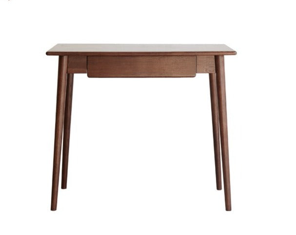 Solid Oak Wood Office Desk with Spindle-Shaped Slanted Legs - Modern Home Office Furniture for Work & Study