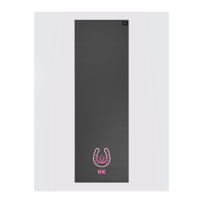 Custom Personalized Yoga Mat 6mm Thick - Graphite Grey Non-Slip Exercise Mat for Home & Studio Workouts, Meditation & Fitness Training