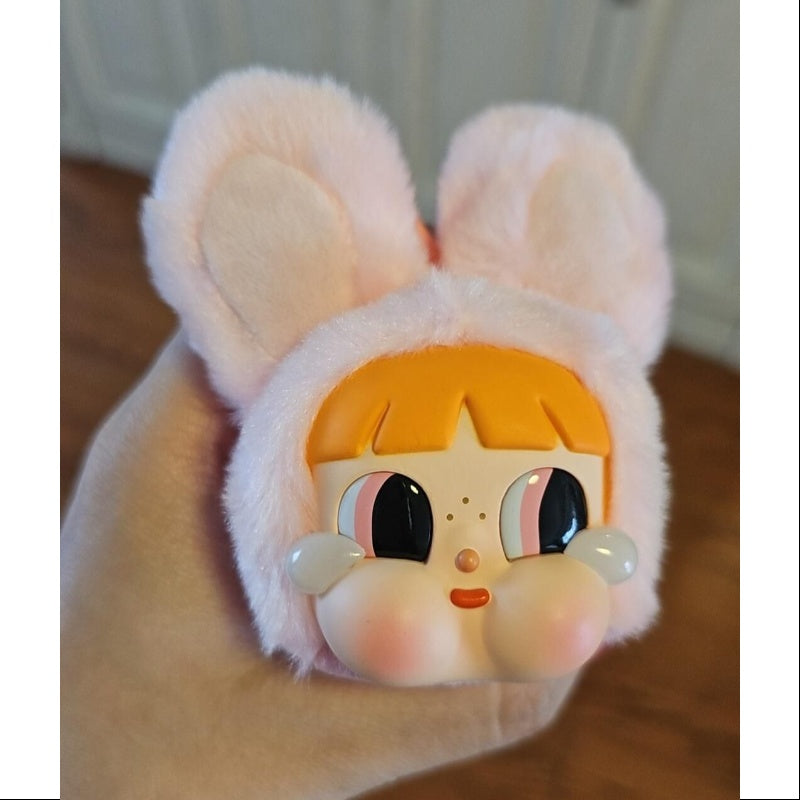 Powerpuff Girls Crybaby Vinyl Face Pendant Keychain - Bunny Blossom Series | Kawaii Anime Accessory for Backpacks, Purses & Cosplay