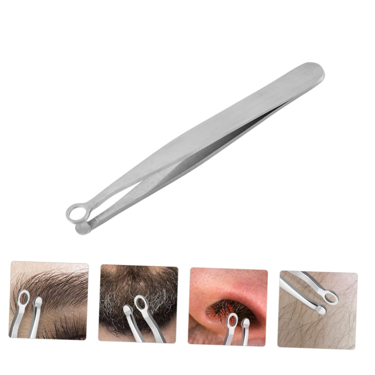 Beavorty 3-Piece Nose Hair Scissors Set - Professional Nasal Hair Trimmer & Eyebrow Trimming Tool for Men | Painless Nose Hair Removal, Leg Hair Trimmer & Grooming Kit for Personal Care at Home or Travel