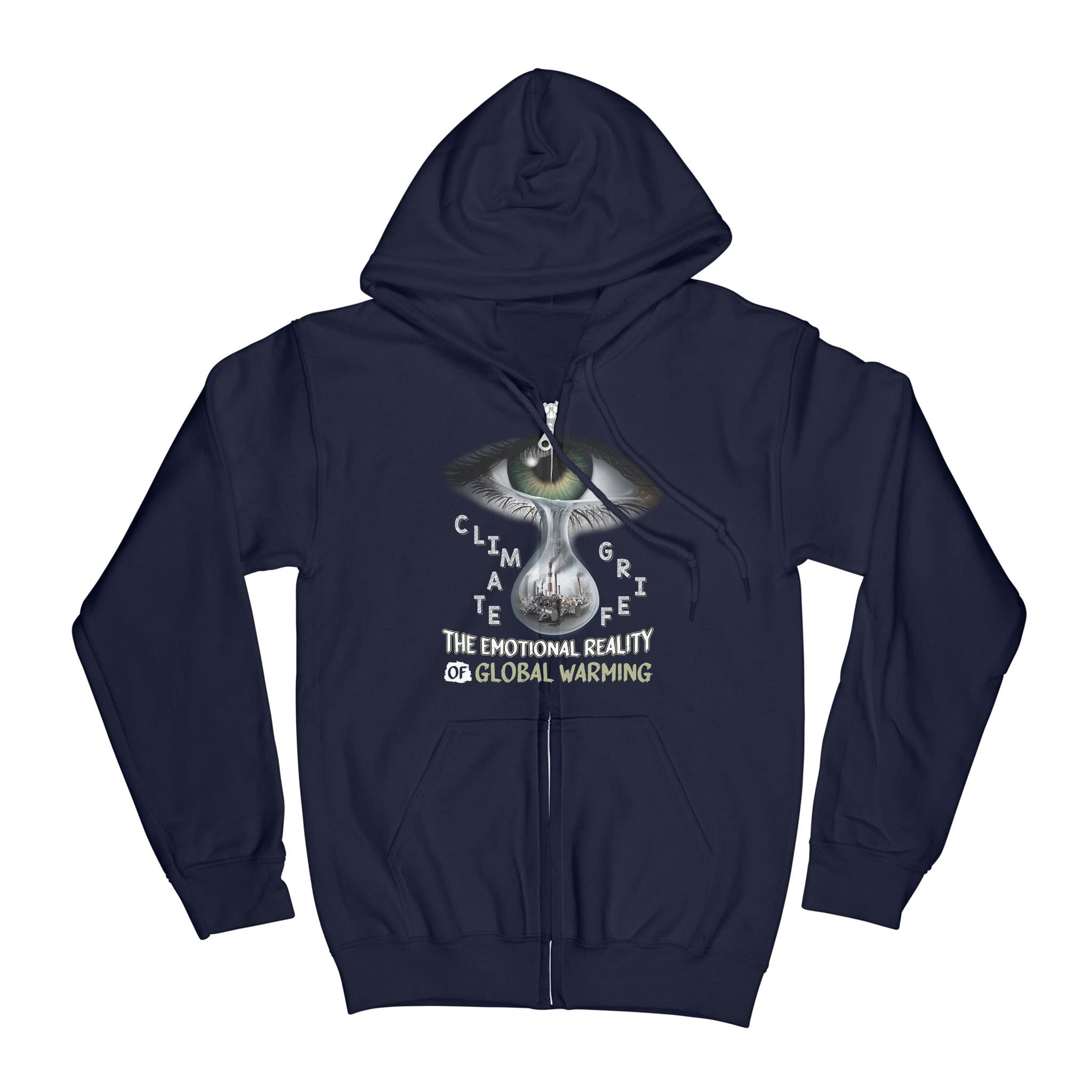 Eco-Friendly Unisex Zip-Up Hoodie - Sustainable Sweater for Climate Awareness | Zero Waste Gift for Men & Women | Perfect for Casual Wear, Outdoor Activities & Environmental Advocacy