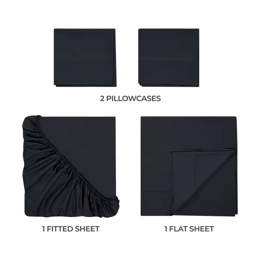 Premium 300 Thread Count Modal Bed Sheet Set from Beechwood - Deep Pocket Fitted Sheets for Queen/King Size Beds - Ultra Soft & Breathable Bedding for All-Season Comfort