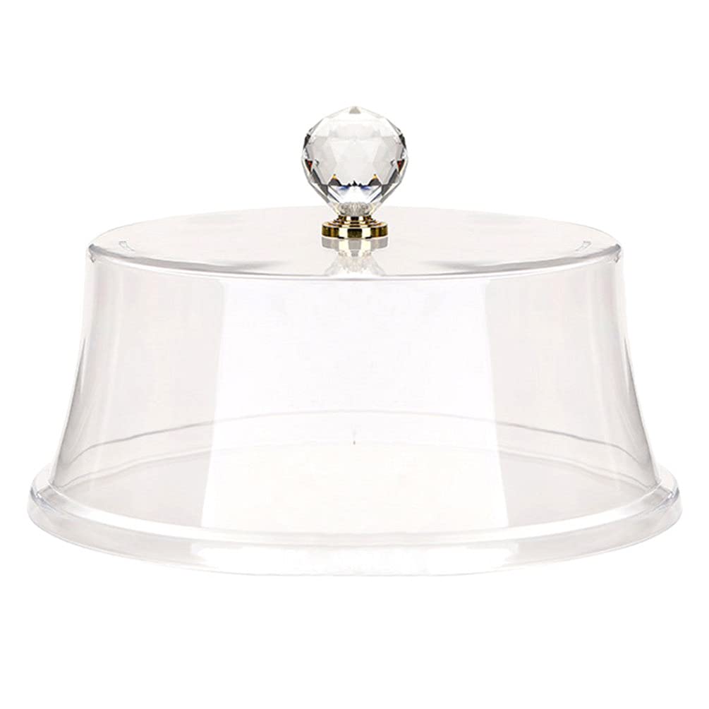 DOITOOL 10-Inch Clear Plastic Cake Dome Cover - Round Cake Stand Display for Desserts, Cheese, Pastries - Food Plate Lid & Serving Platter for Parties, Bakery, Buffet, and Home Kitchen Use