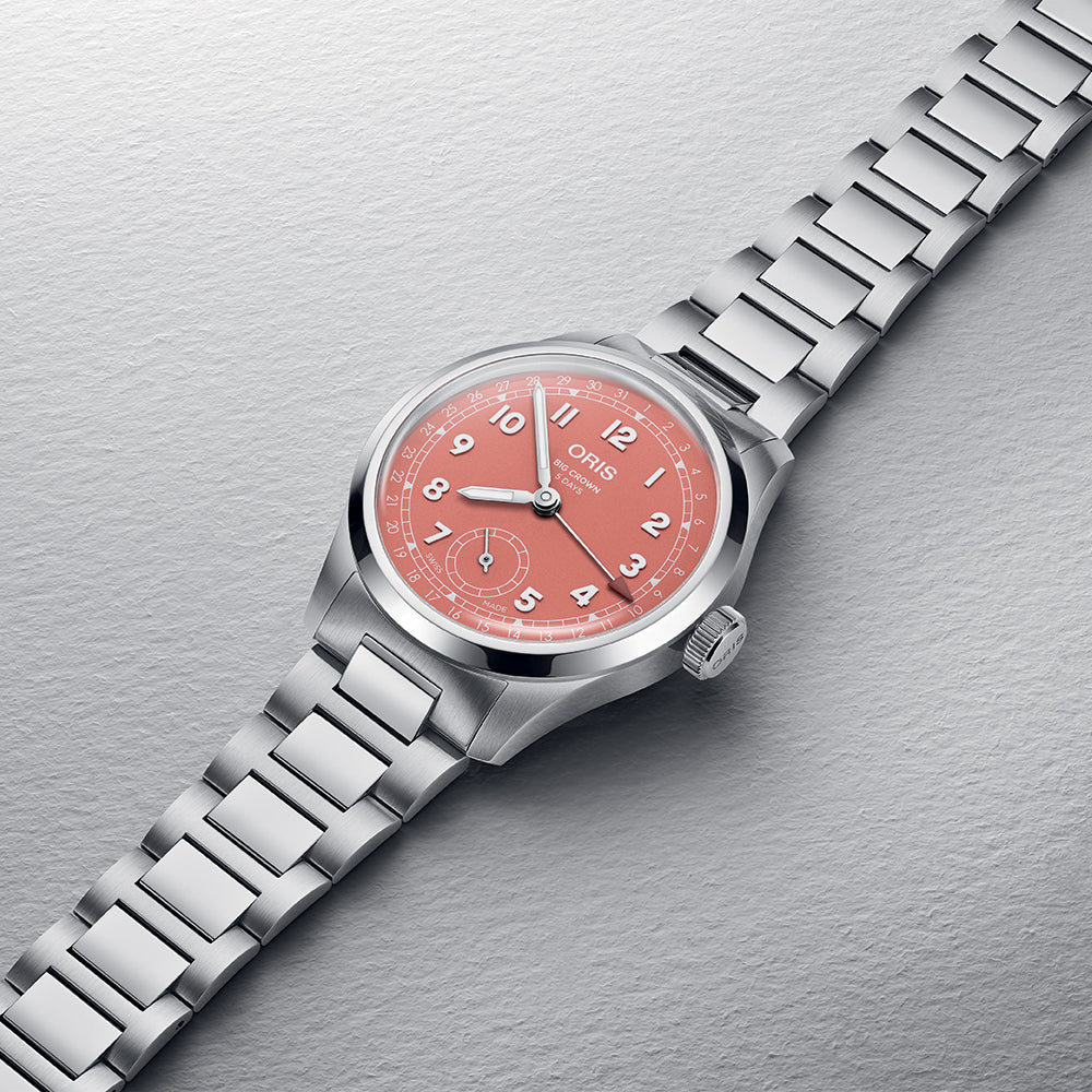 Big Crown Pointer Date Caliber 403 40mm Men's Watch - Terracotta Dial on Stainless Steel Bracelet | Luxury Automatic Watch for Business, Casual & Special Occasions