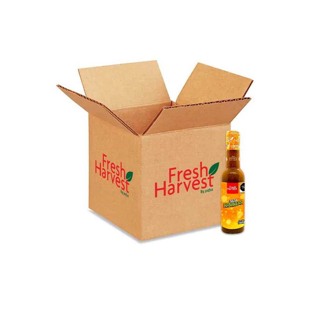 Habanera Hot Sauce 190ml (6.42 Fl Oz) - Pack of 12 Bottles | Authentic Mexican Spicy Sauce | Made with Fresh Peppers | Perfect for Tacos, Nachos, Wings & Mexican Cuisine