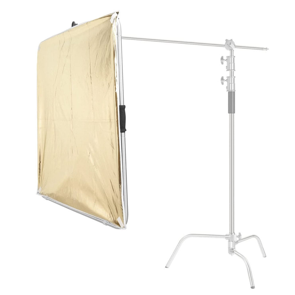 5-in-1 Square Metal Flag Panel Reflector Set with Boom Arm (100cm x 100cm) - Professional Photography Lighting Kit for Studio, Portrait & Product Shoots