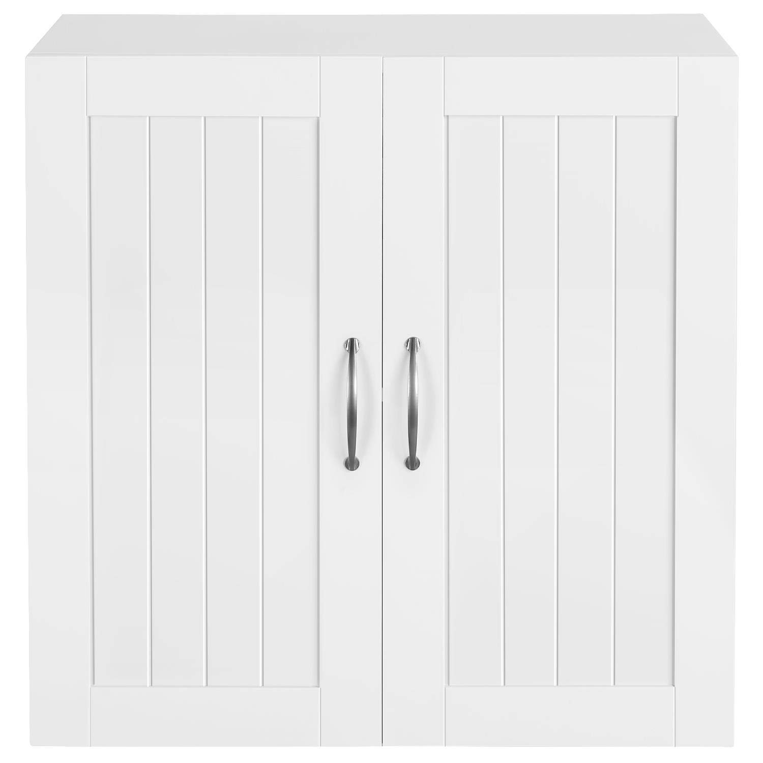 Yaheetech White Wall Mounted Bathroom Medicine Cabinet with Adjustable Shelf - 2 Door Storage Organizer for Bathroom, Living Room, Kitchen & Laundry - Perfect for Storing Toiletries, Cosmetics & Household Essentials
