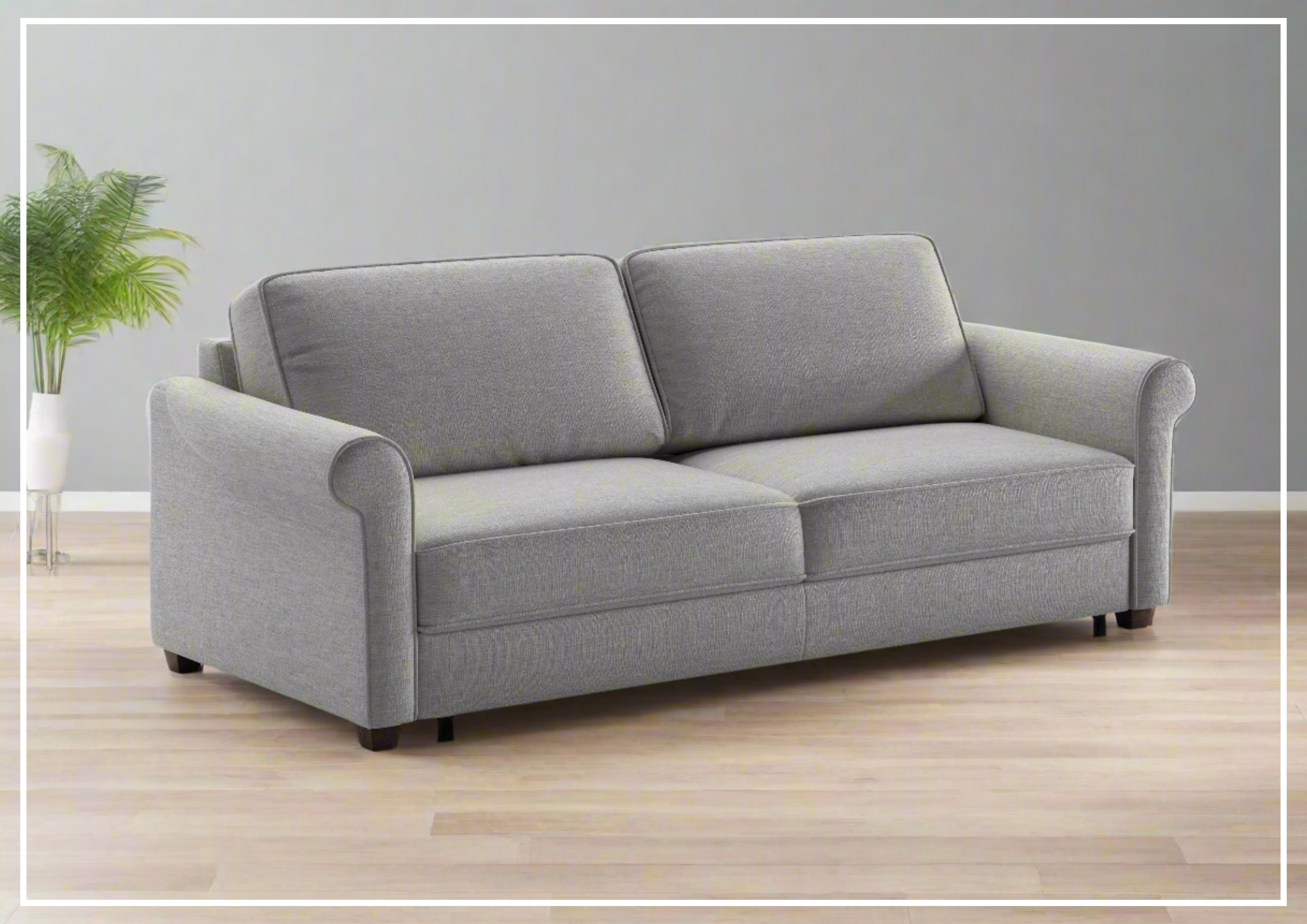 Luonto Charleston Fabric King Sleeper Sofa - Gray Goose Color | Convertible Sofa Bed for Living Room, Guest Room & Small Spaces