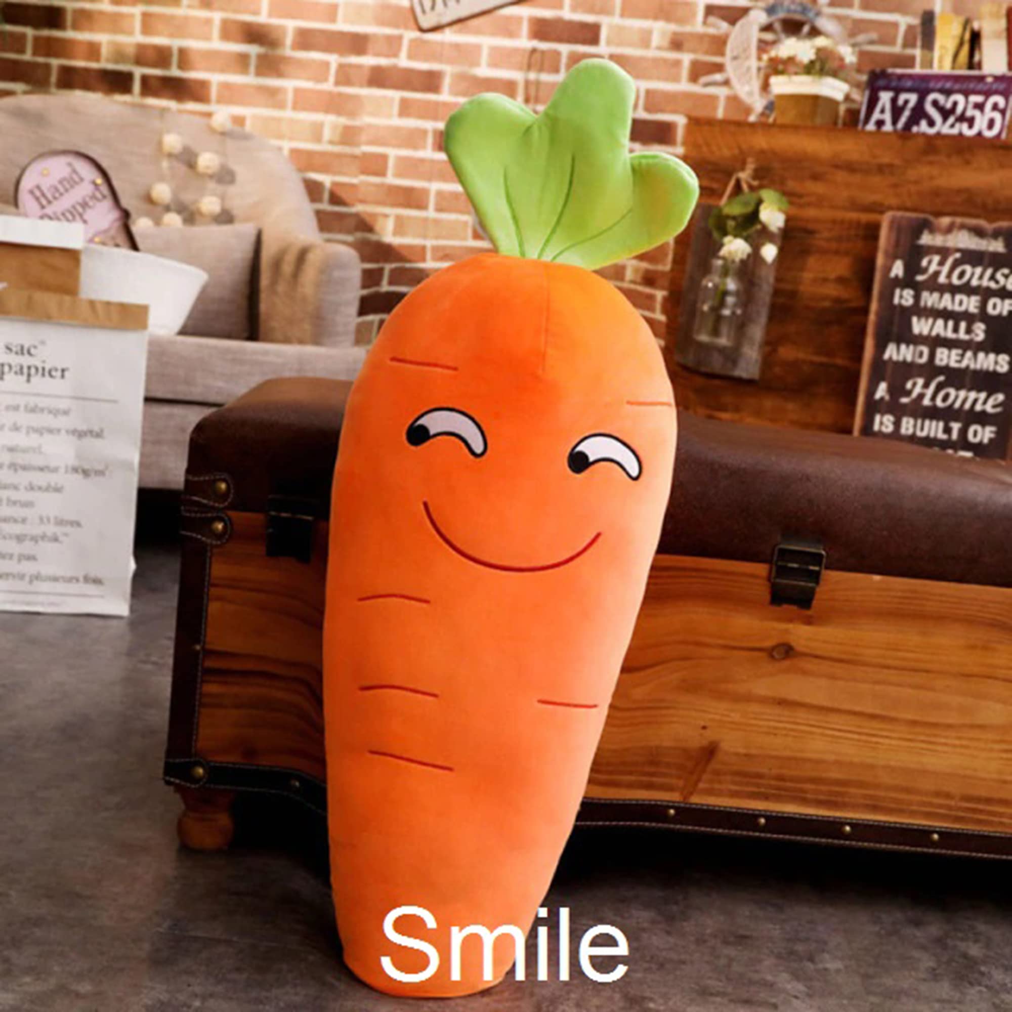 65cm Cute Carrot Shaped Body Pillow - Soft Hug Pillow for Adults & Kids, Long Distance Bolster Pillow for Couples, Anime Fans & Home Decor