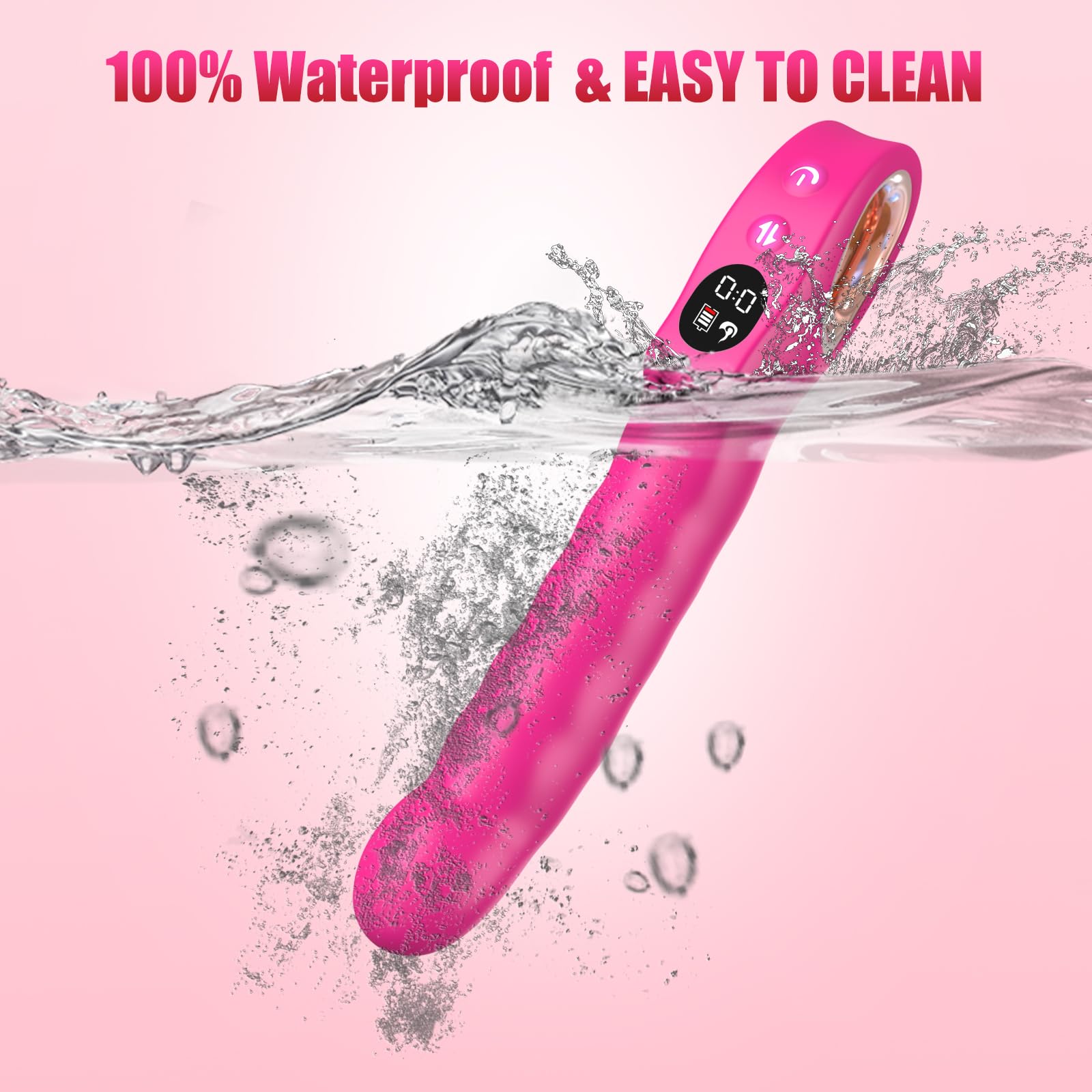 Powerful 7-Speed Thrusting Dildo Vibrator with 7 Vibration Modes - G Spot & Clitoral Stimulator, Anal Sex Toy with Hollow Handle & LCD Display - Adult Wand Massager for Women - Perfect for Solo Play & Couples Intimacy